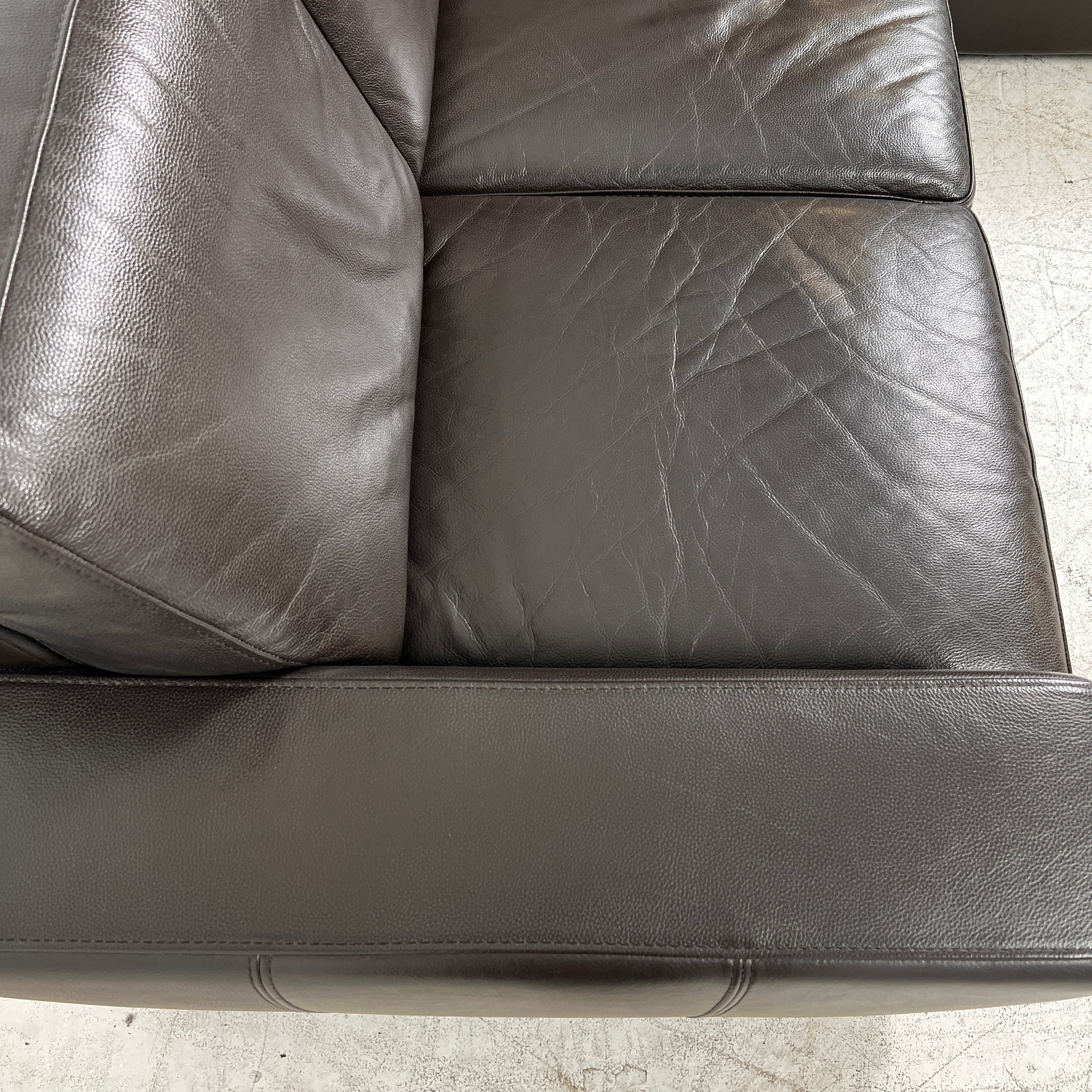 Scan Design Sectional. Leather L shaped sofa couch. Delivery available