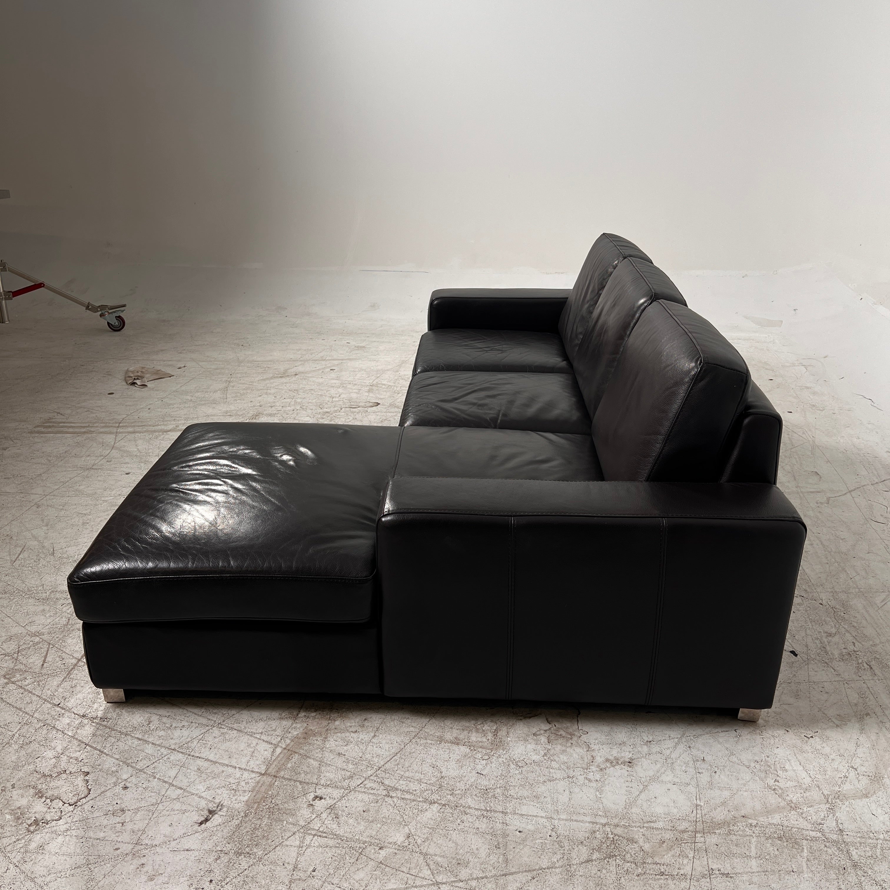 Scan Design Sectional. Leather L shaped sofa couch. Delivery available