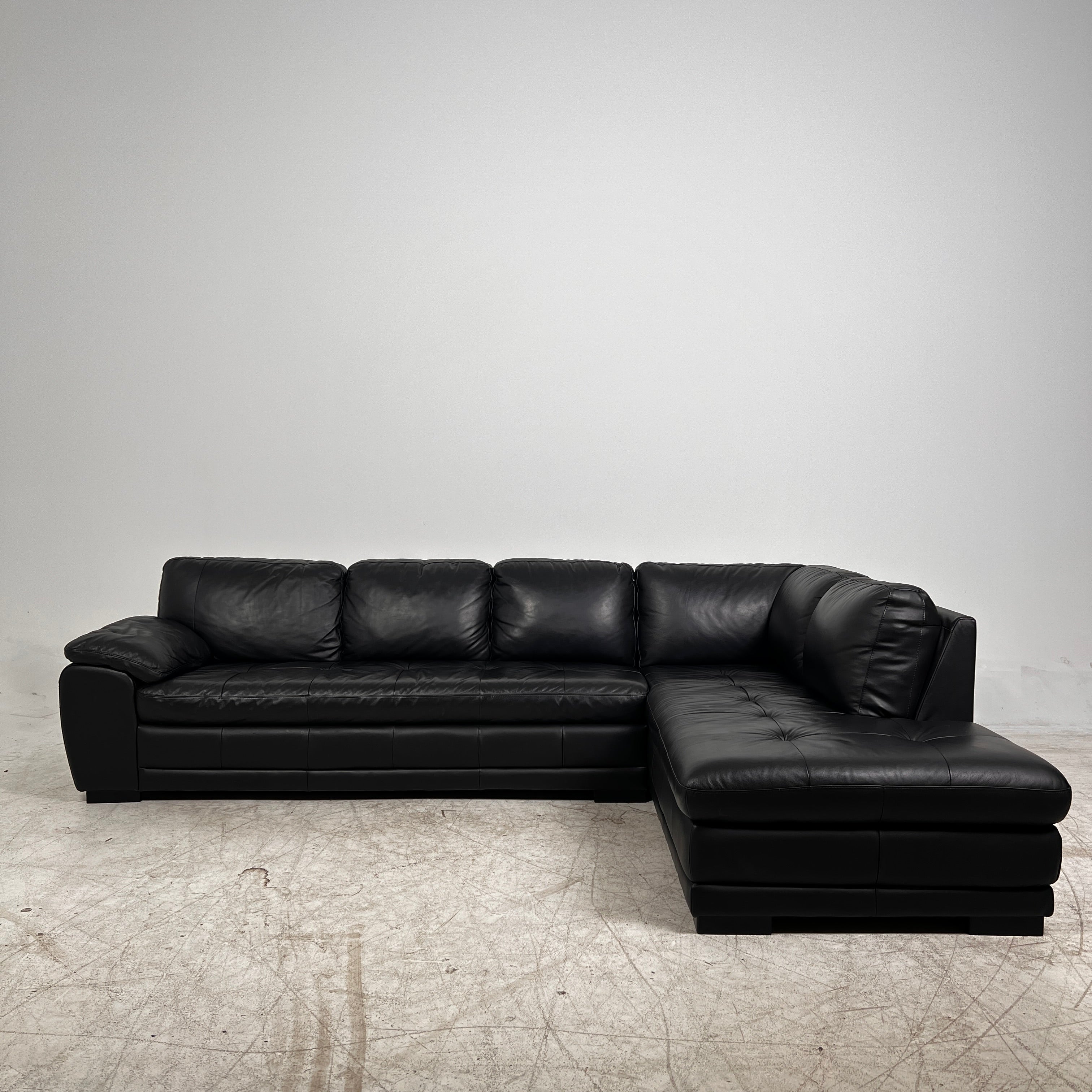Scan Design Leather Sectional. L shaped sofa couch. Delivery Available