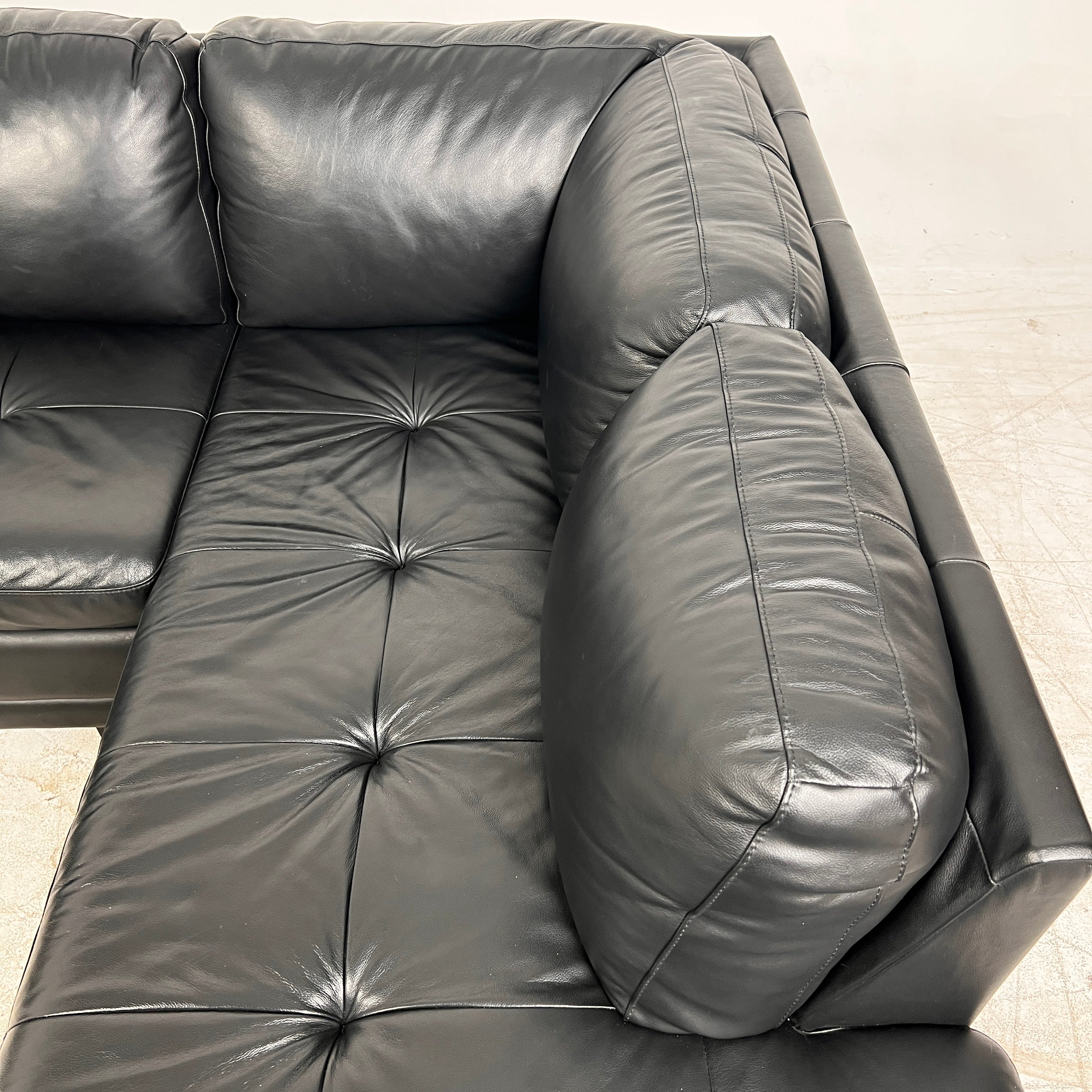 Scan Design Leather Sectional. L shaped sofa couch. Delivery Available