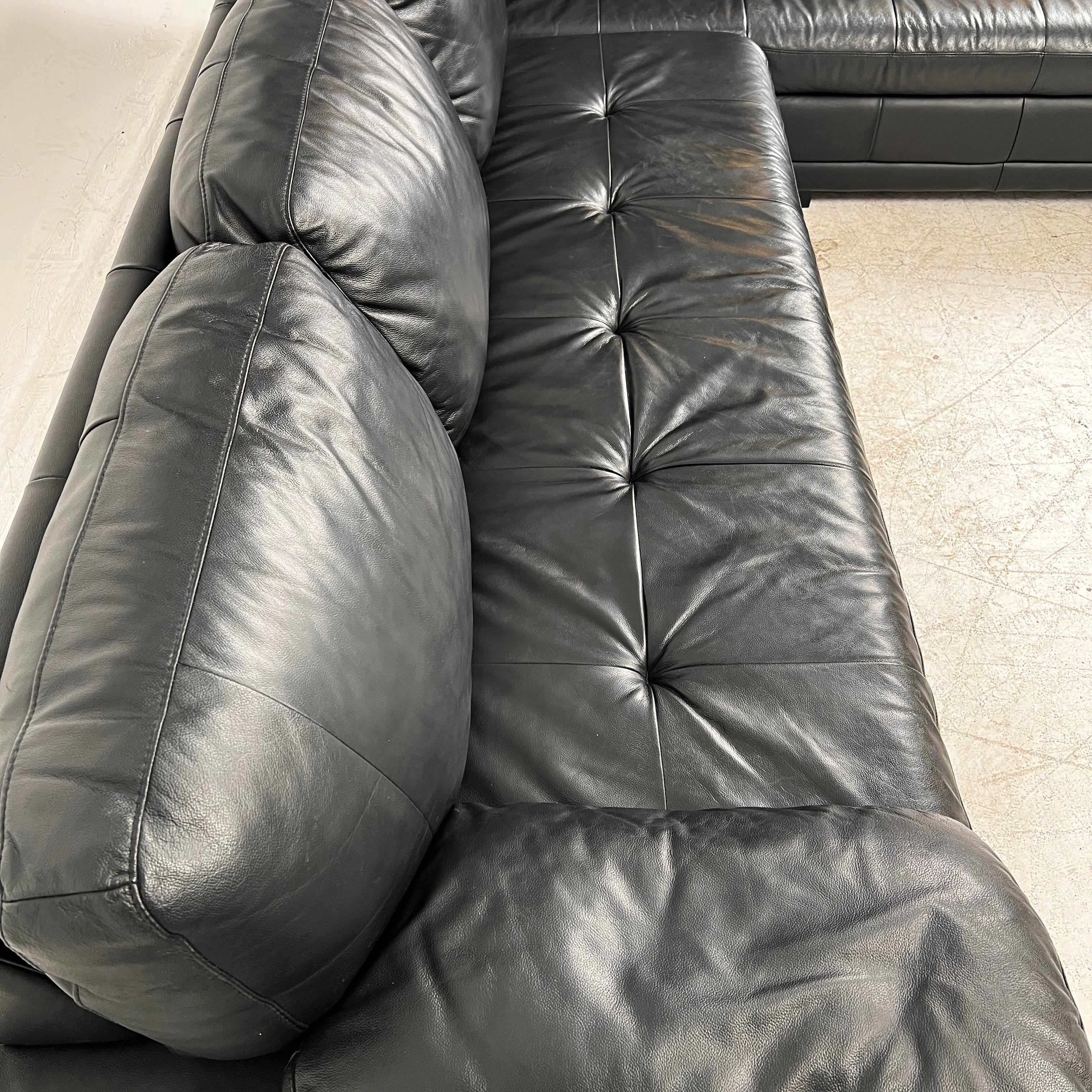 Scan Design Leather Sectional. L shaped sofa couch. Delivery Available