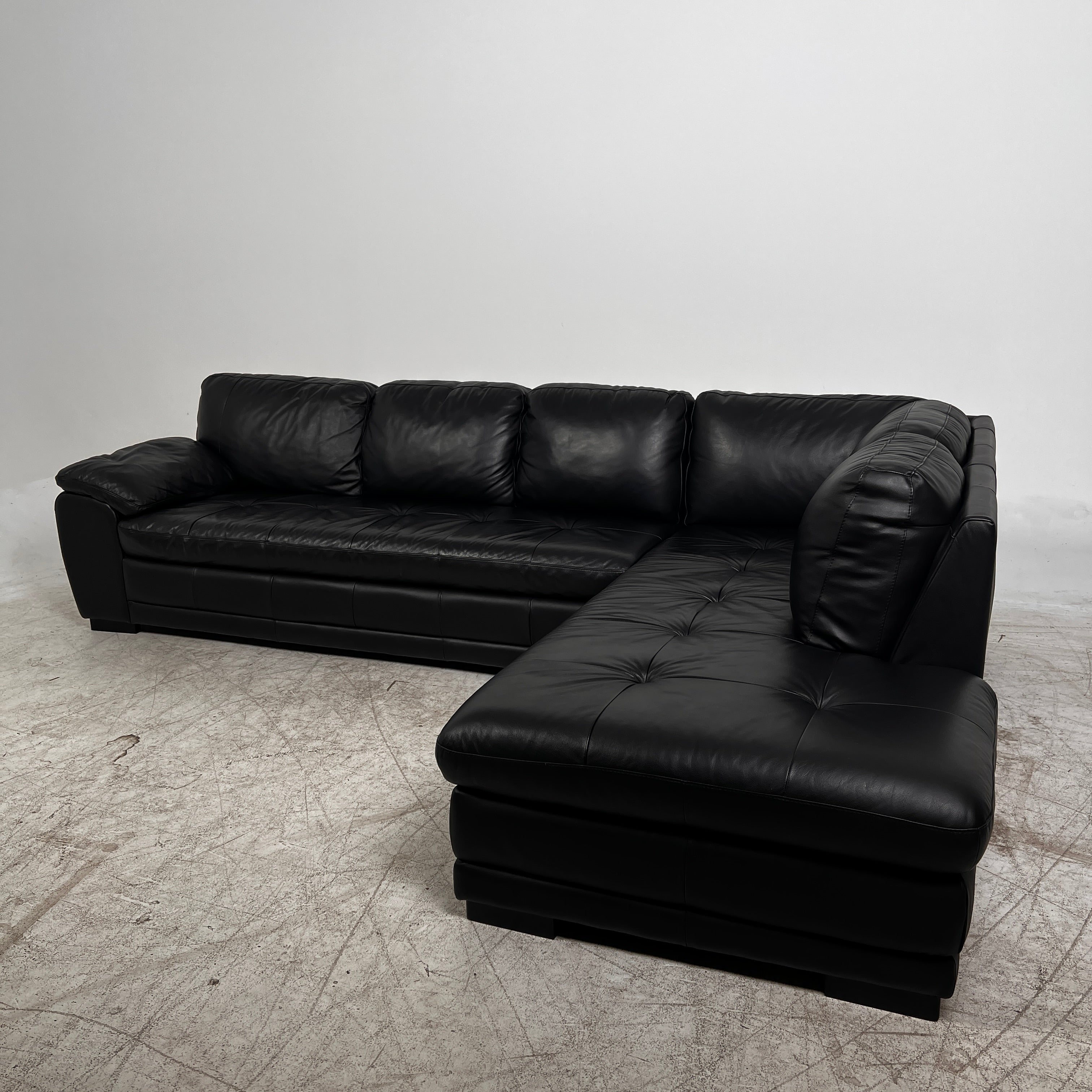 Scan Design Leather Sectional. L shaped sofa couch. Delivery Available
