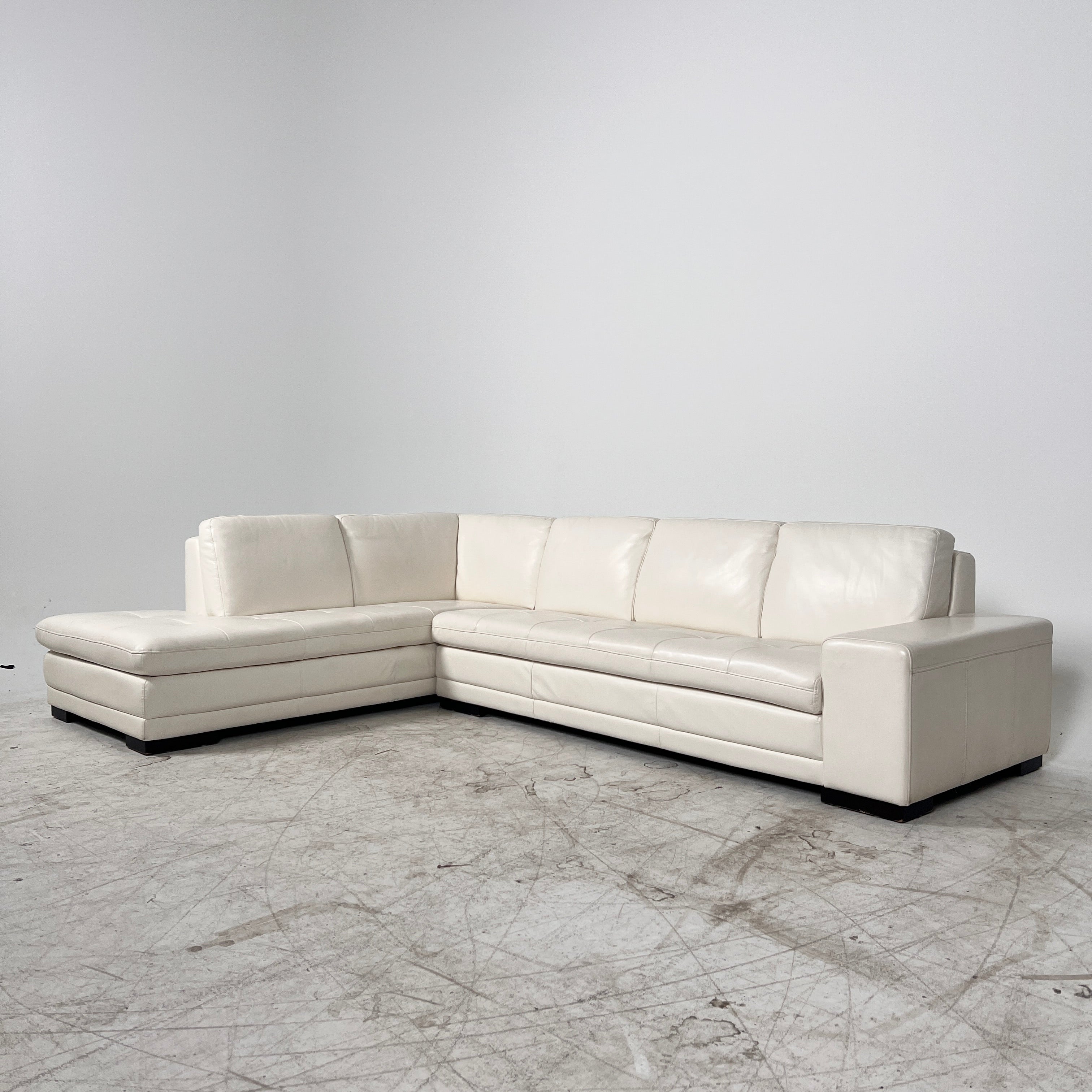 Scan Design Leather Sectional. L shaped sofa couch. delivery available