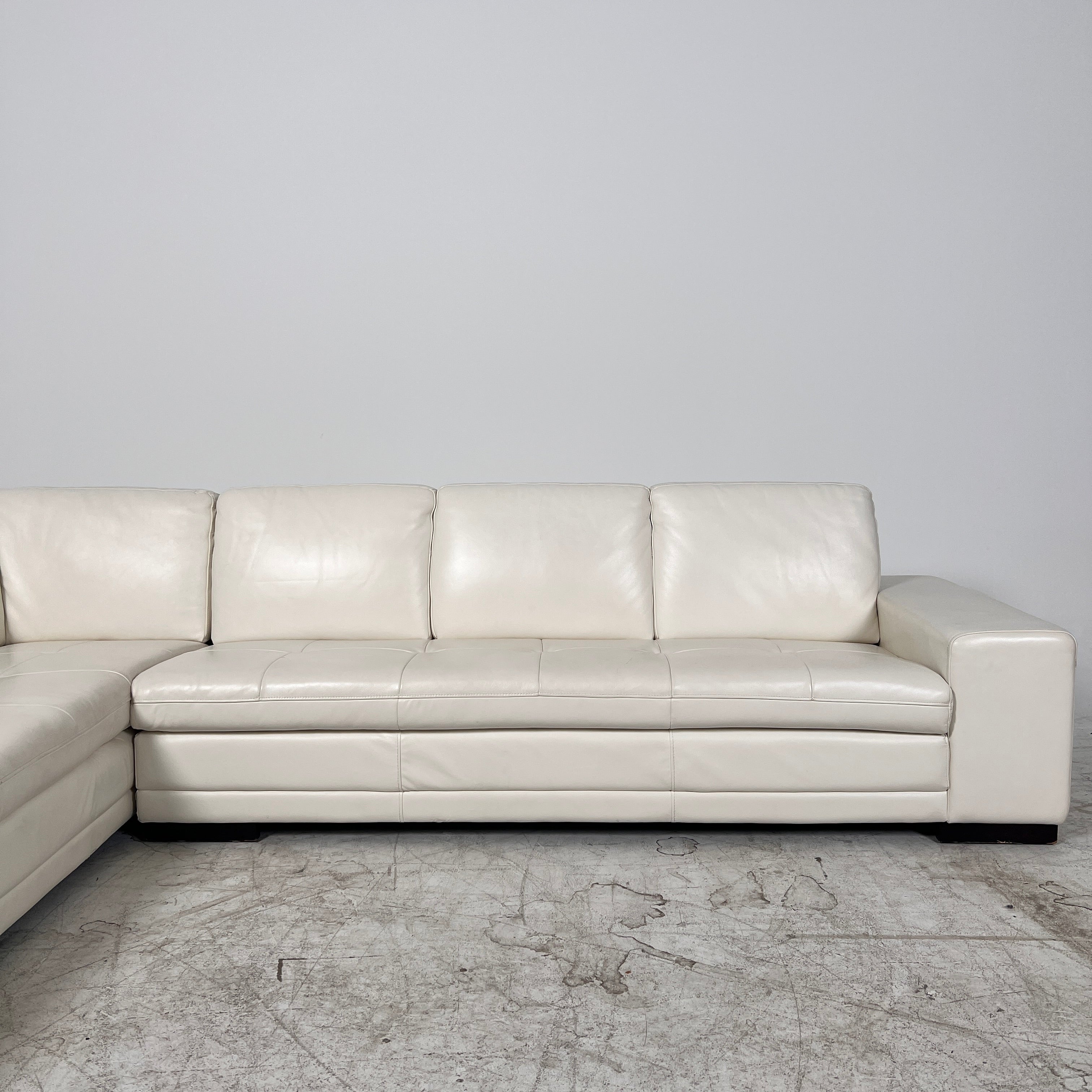 Scan Design Leather Sectional. L shaped sofa couch. delivery available