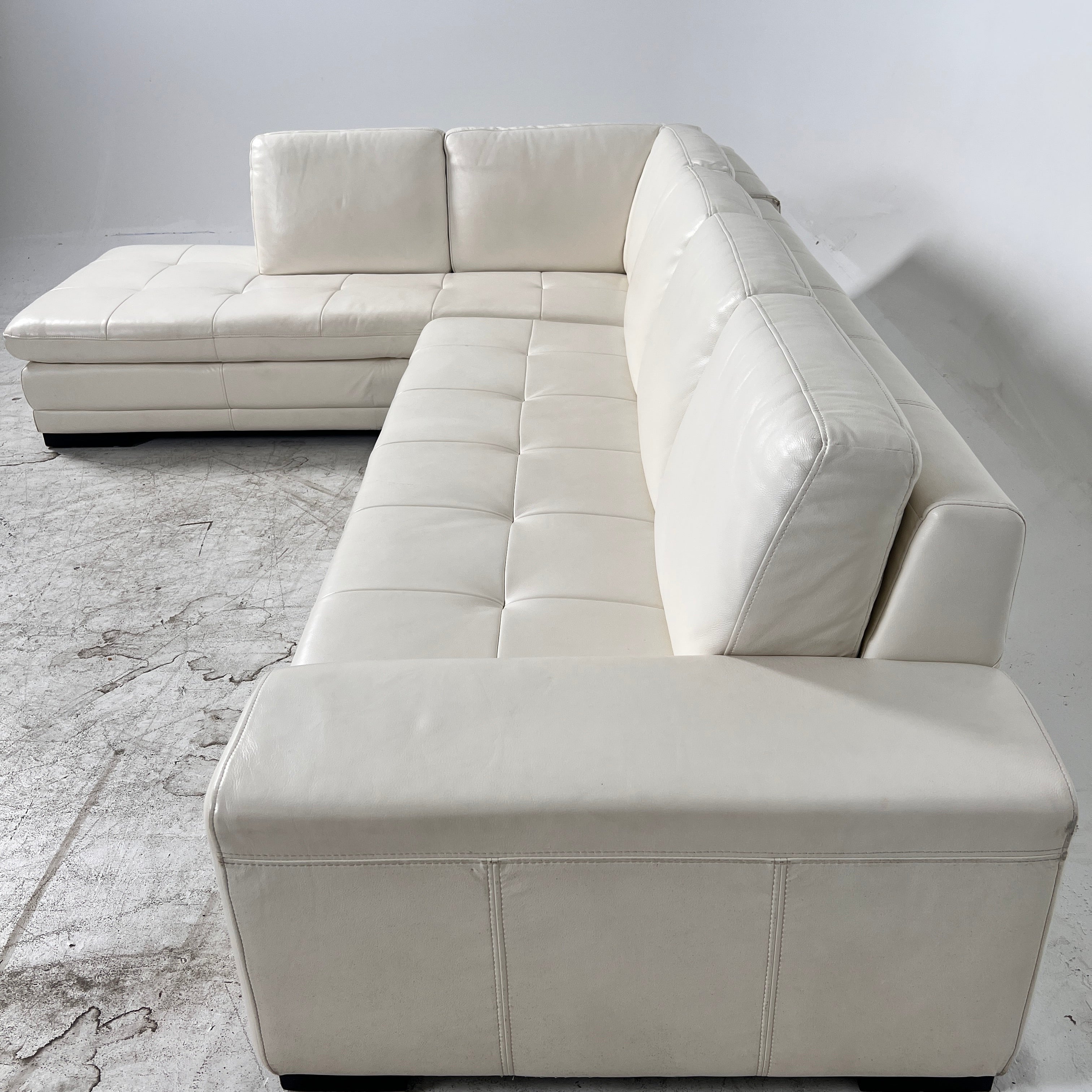 Scan Design Leather Sectional. L shaped sofa couch. delivery available