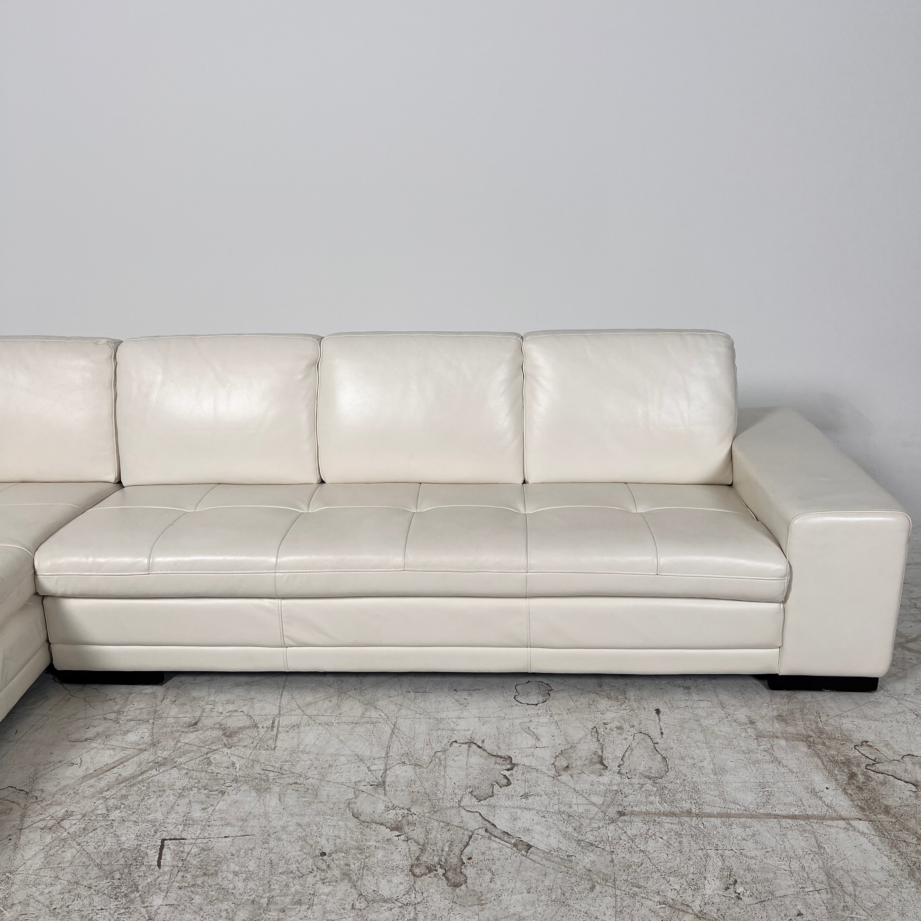 Scan Design Leather Sectional. L shaped sofa couch. delivery available