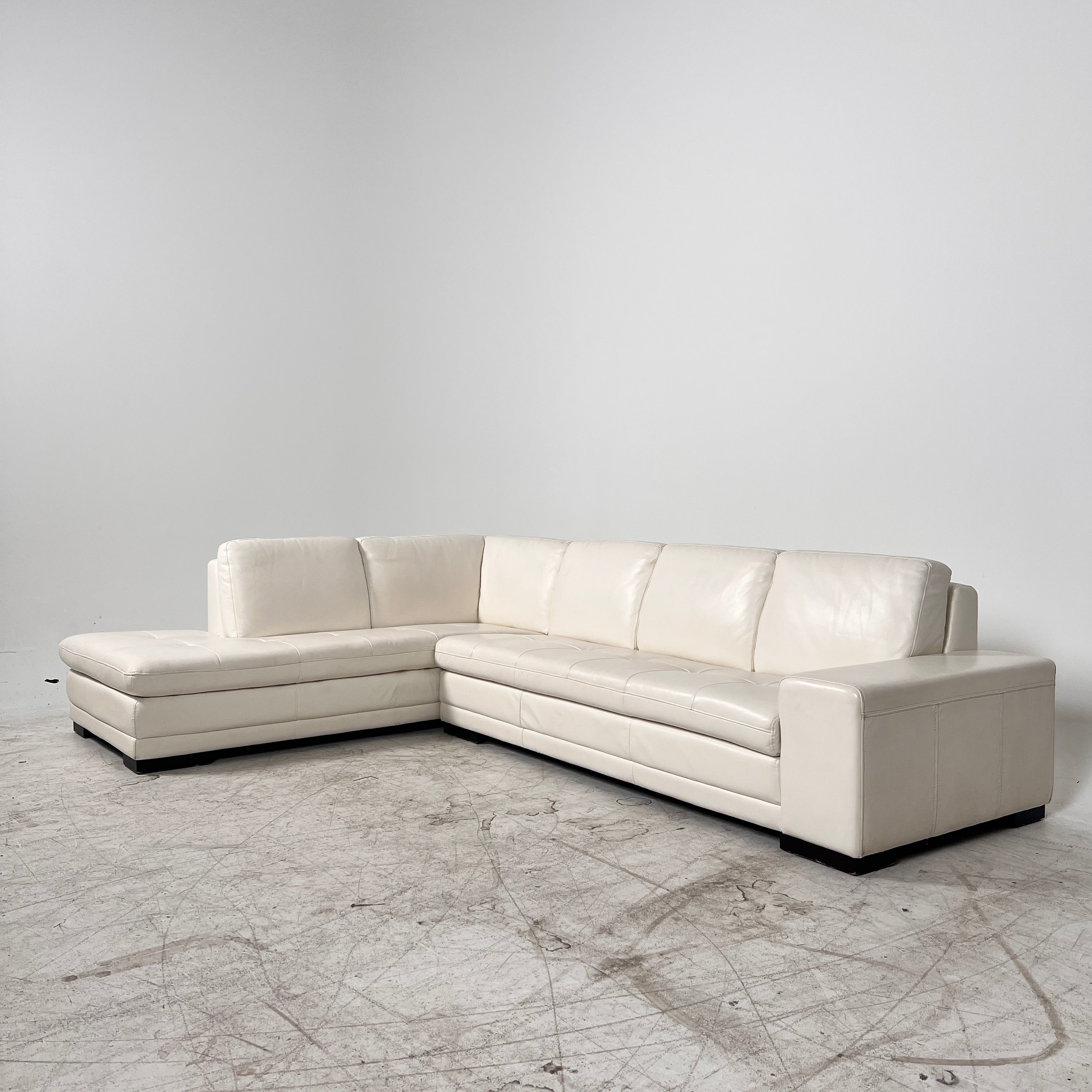 Scan Design Leather Sectional. L shaped sofa couch. delivery available