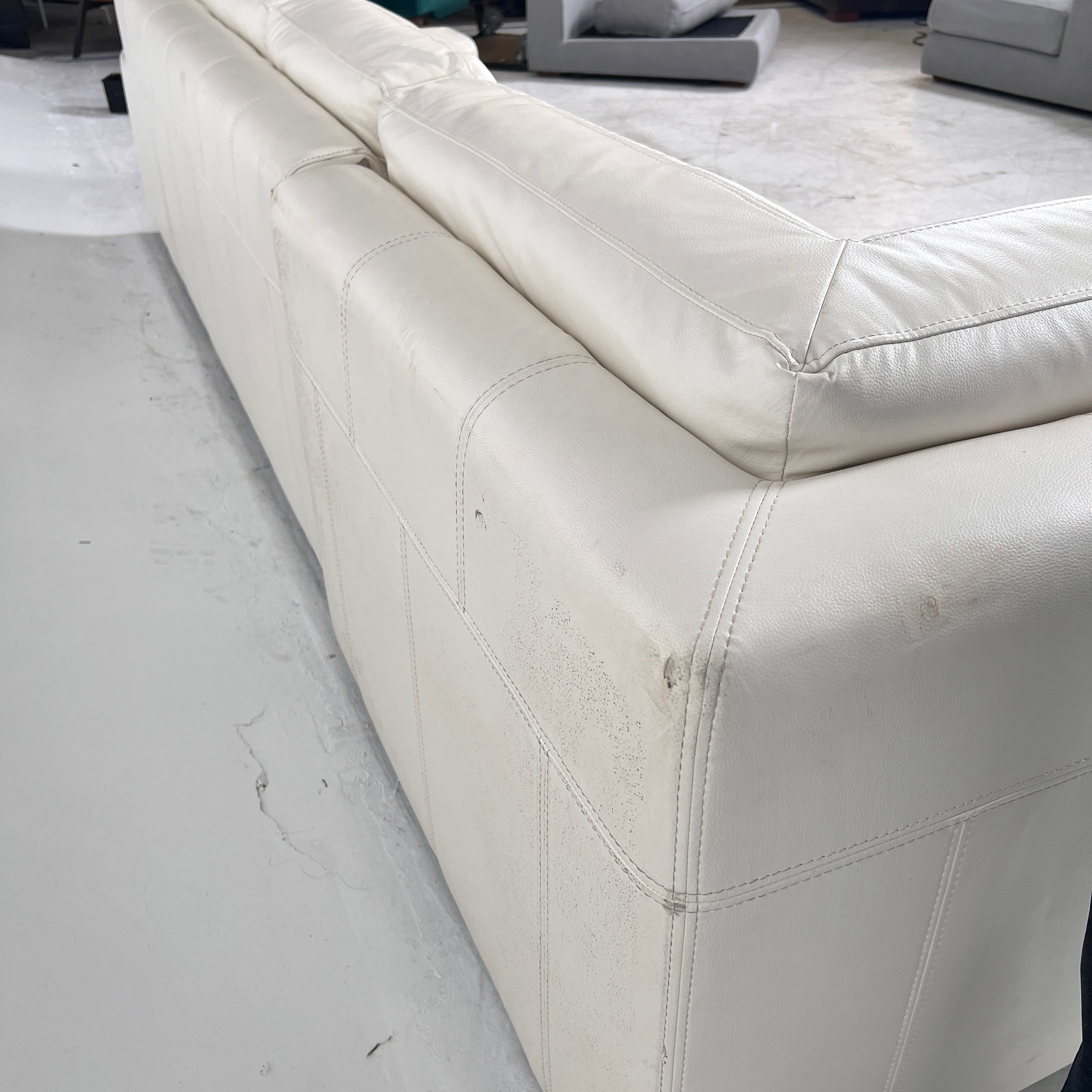 Scan Design Leather Sectional. L shaped sofa couch. delivery available