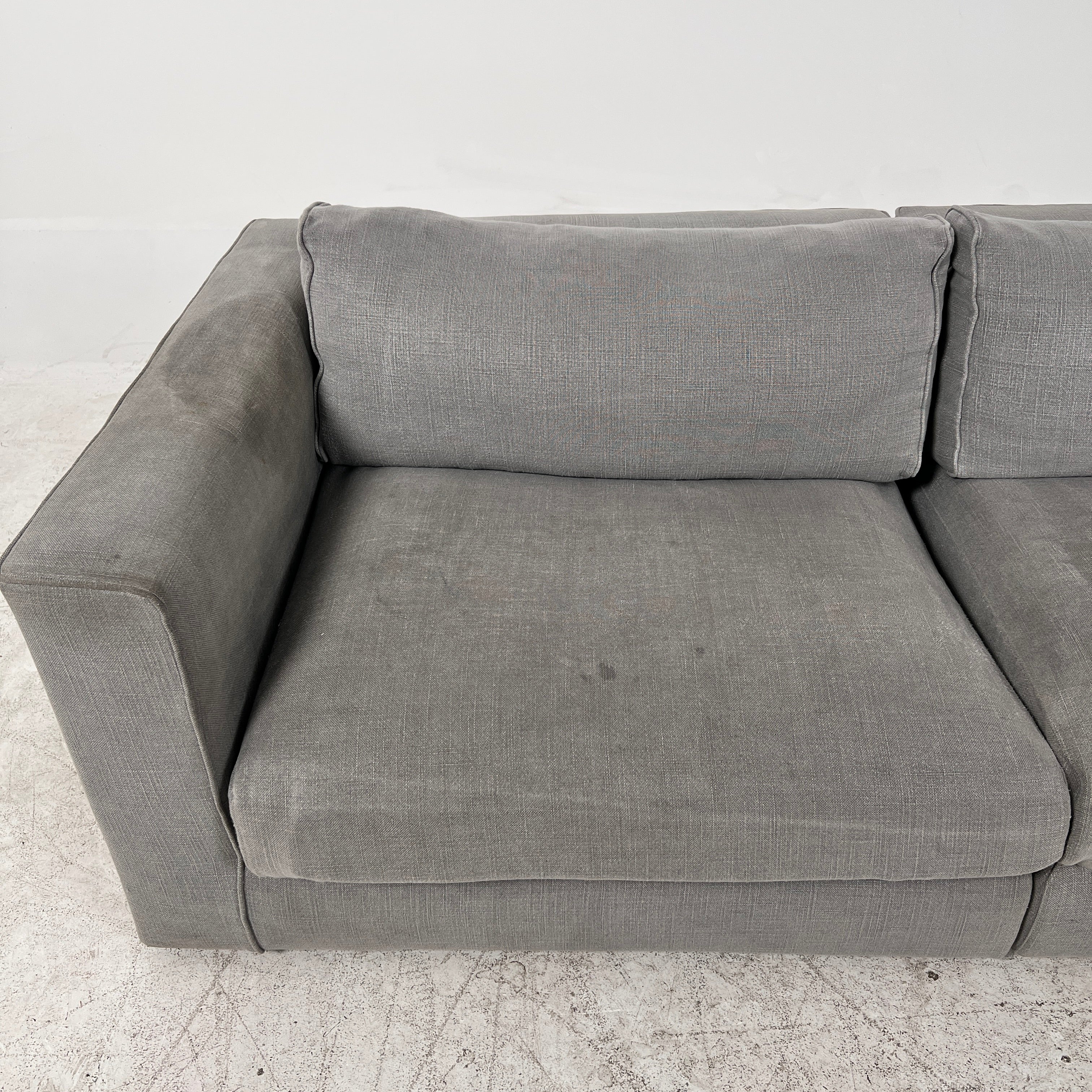 Modani Down Fill Sectional. Italian L shaped sofa couch. Delivery available