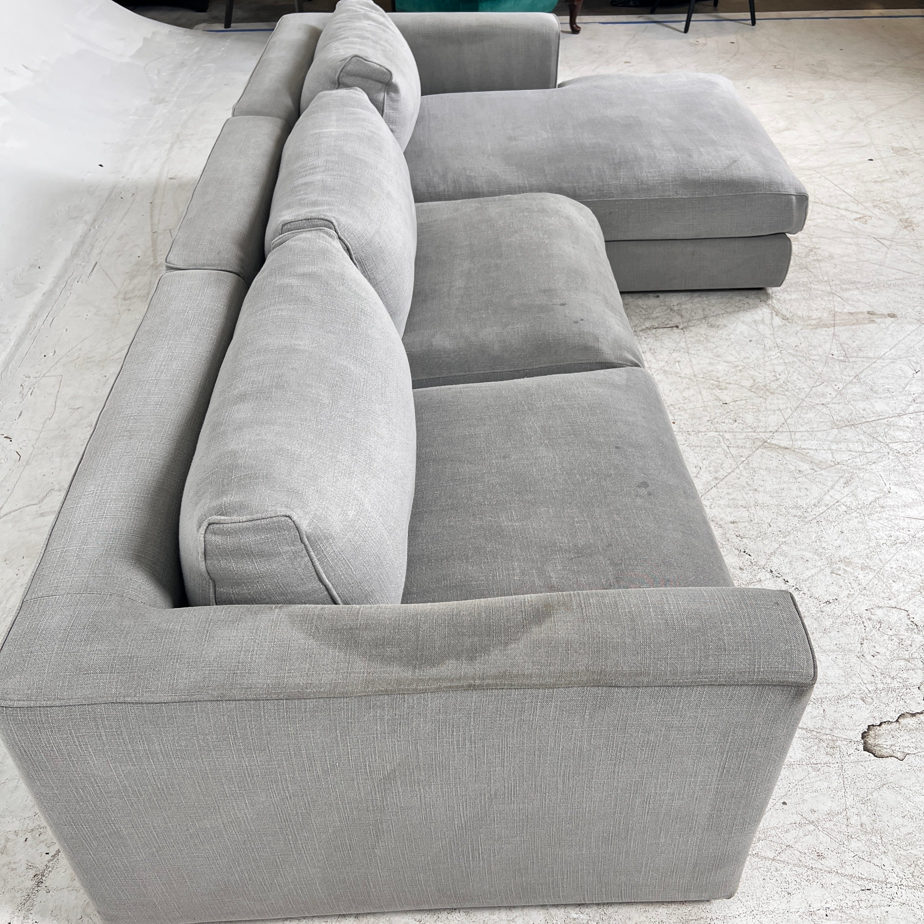 Modani Down Fill Sectional. Italian L shaped sofa couch. Delivery available