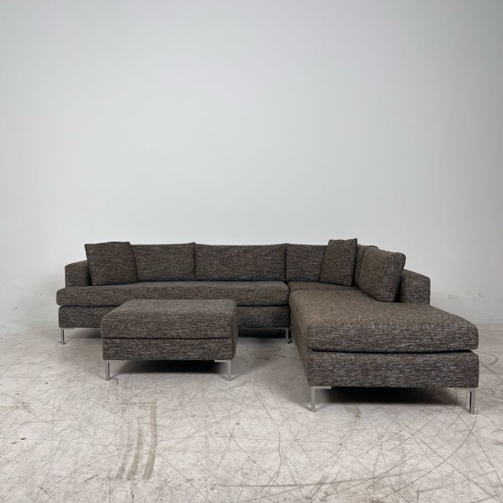 Stylus Sectional + ottoman. Large L shaped sofa couch. Delivery available
