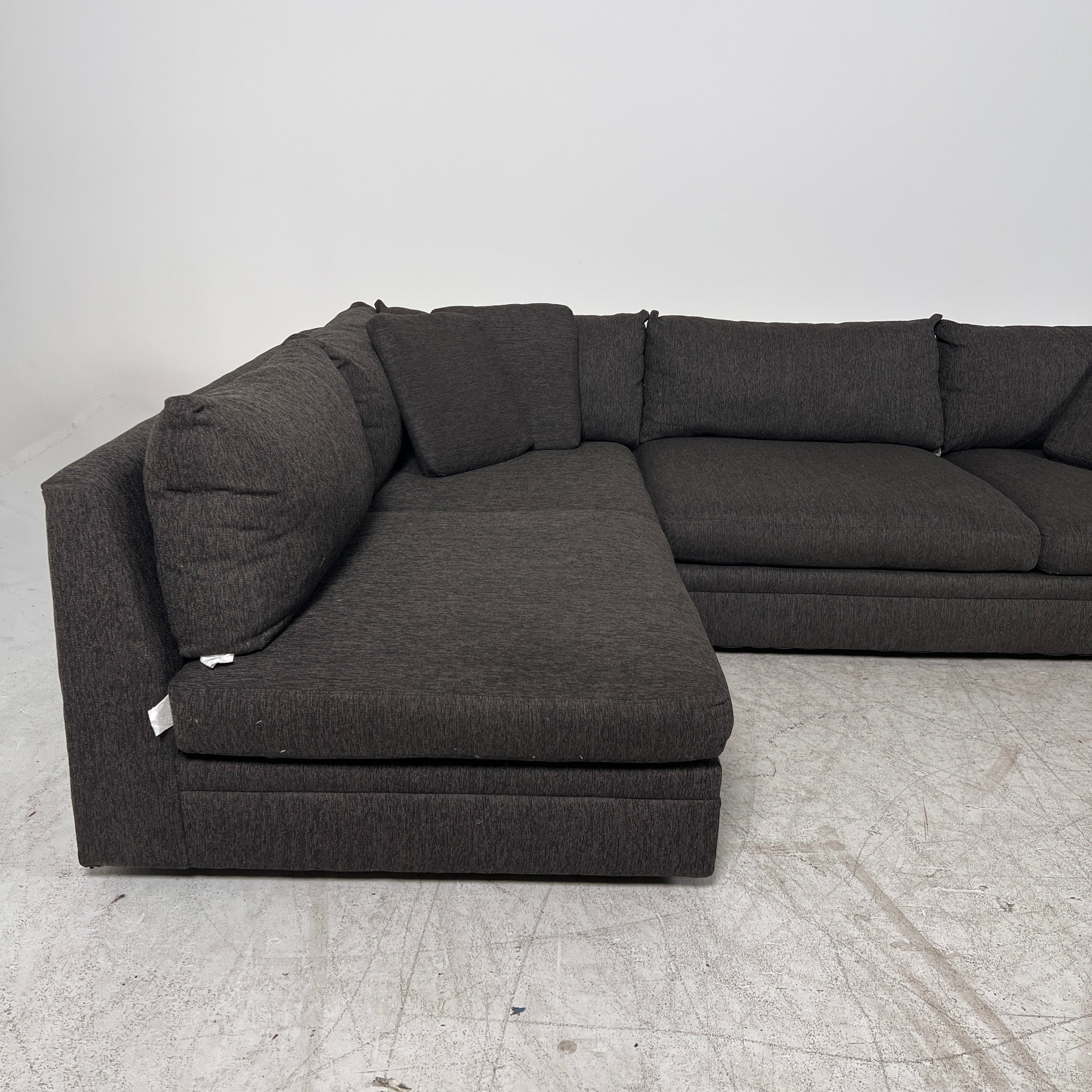 Muse and Merchant Sectional. Large and deep L shaped sofa couch.