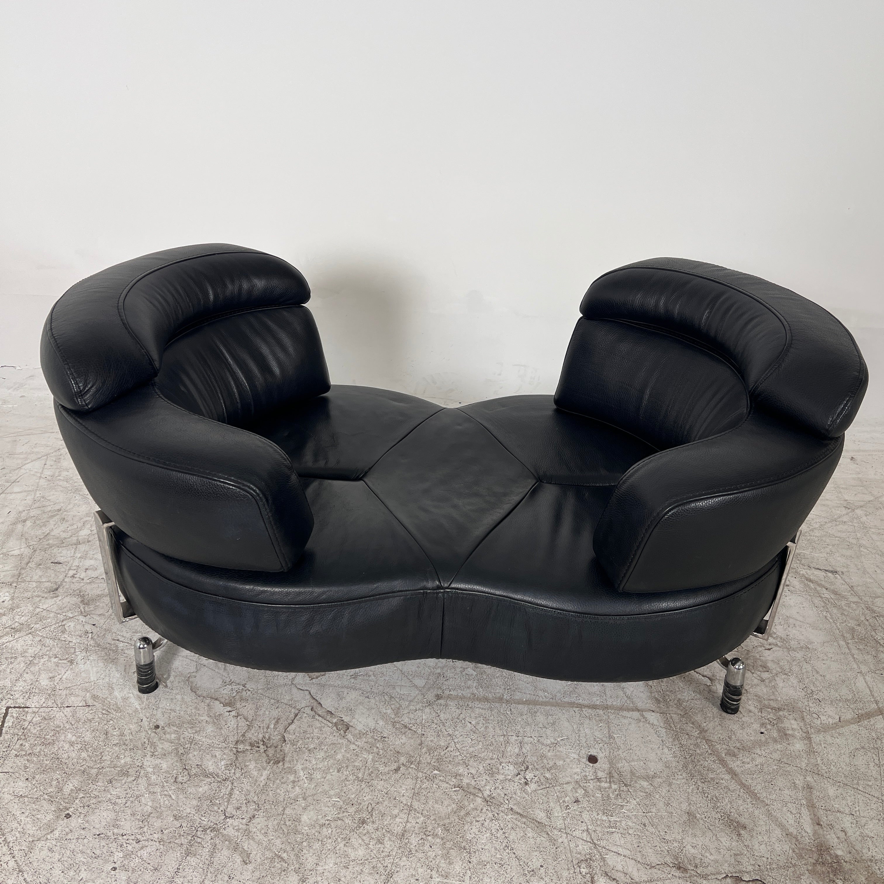 High End Italian loveseat. Full grain 2 seater sofa. Delivery available