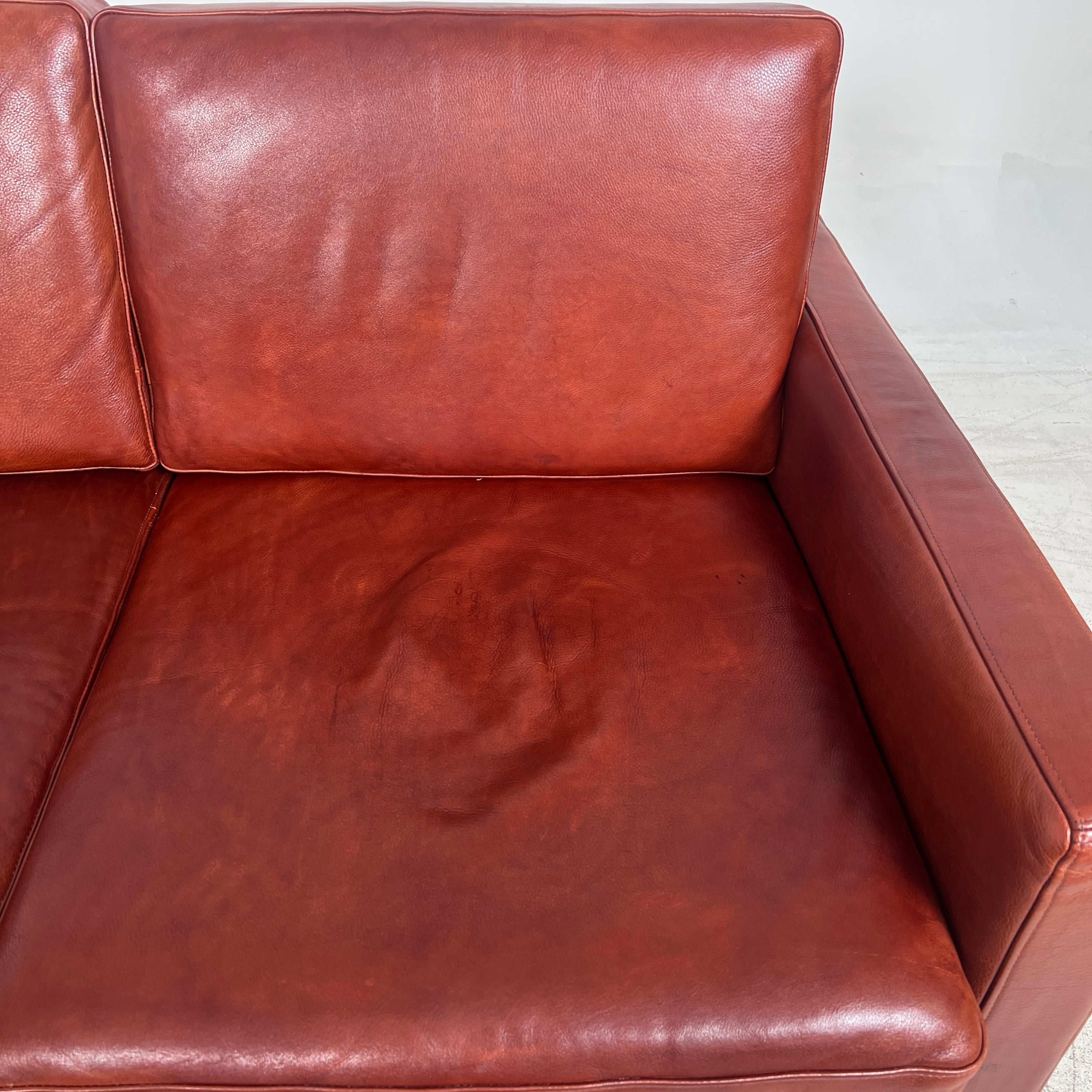 High end Italian Leather loveseat. Genuine leather 2 seater sofa couch. delivery available