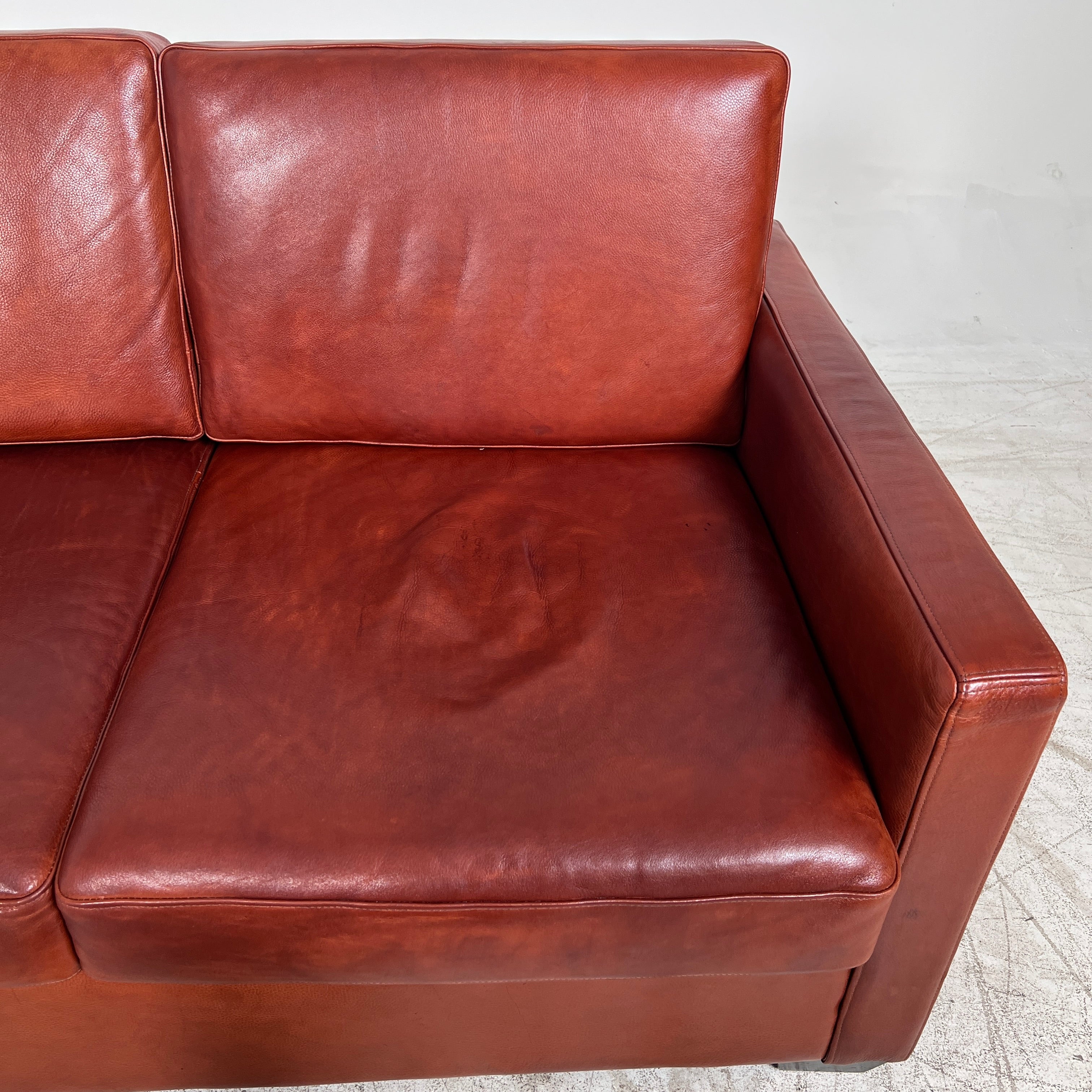 High end Italian Leather loveseat. Genuine leather 2 seater sofa couch. delivery available