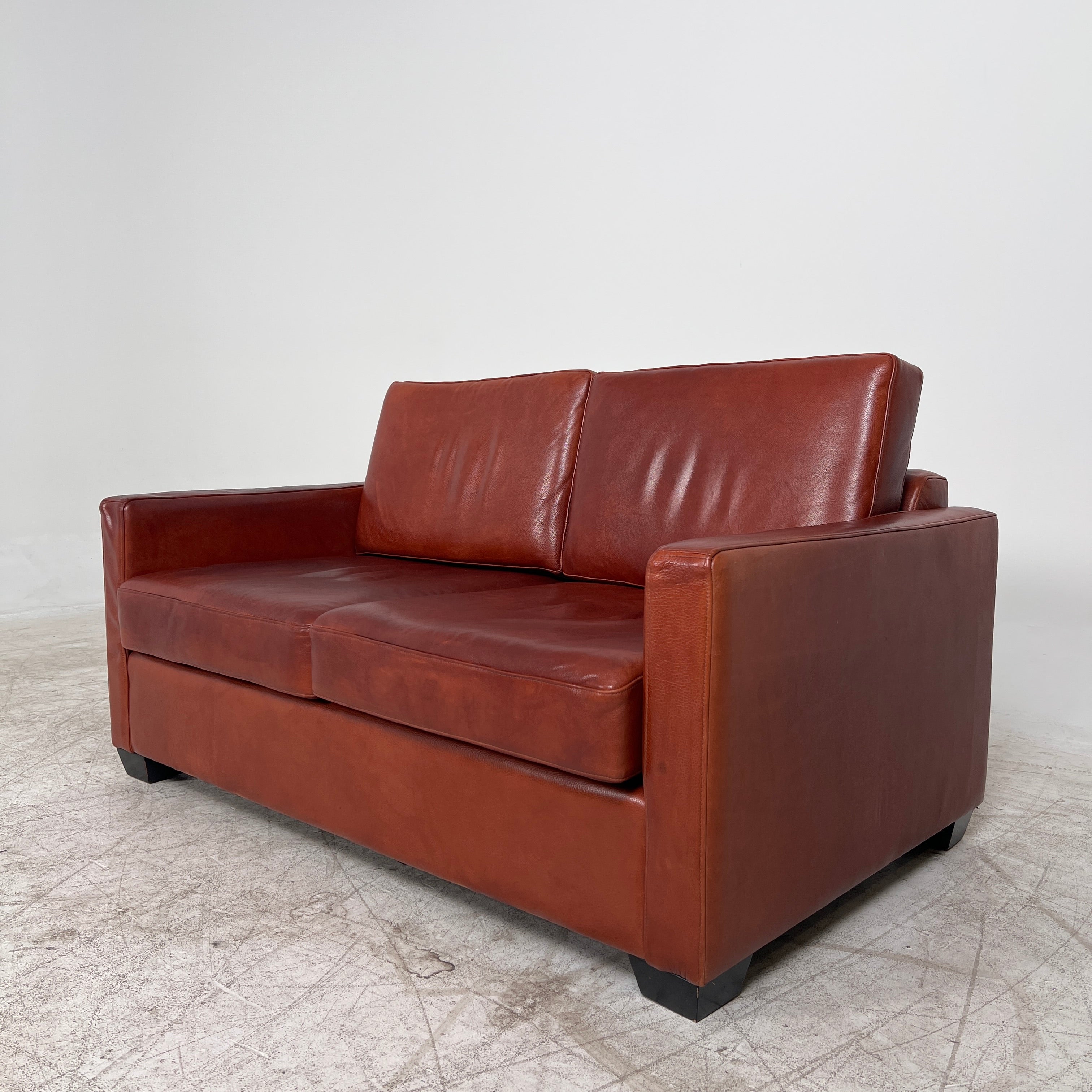 High end Italian Leather loveseat. Genuine leather 2 seater sofa couch. delivery available
