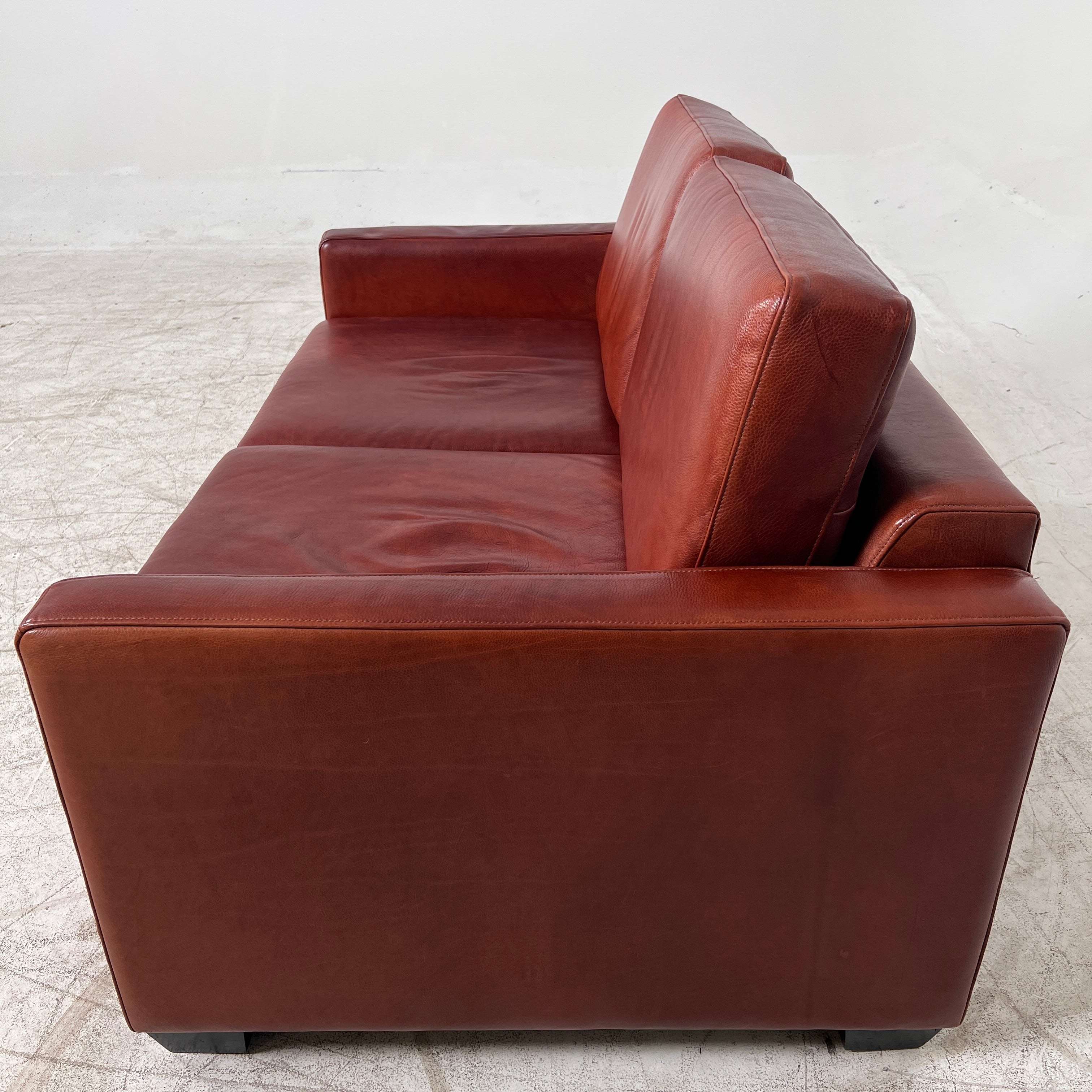 High end Italian Leather loveseat. Genuine leather 2 seater sofa couch. delivery available
