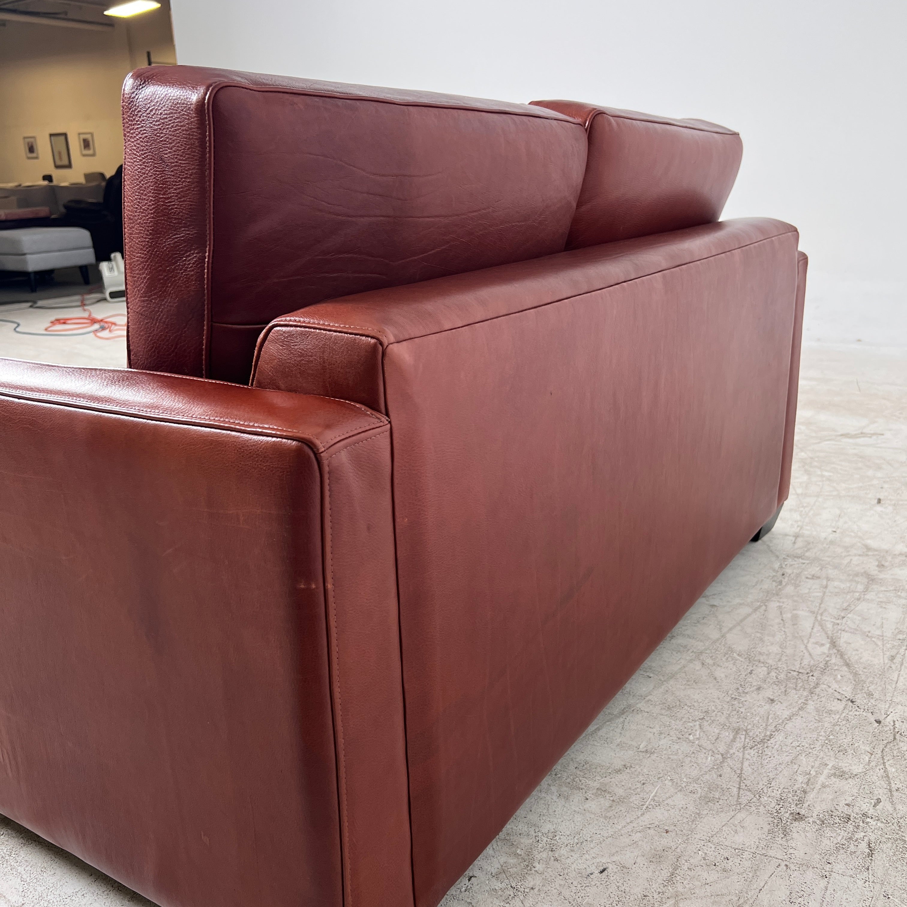 High end Italian Leather loveseat. Genuine leather 2 seater sofa couch. delivery available