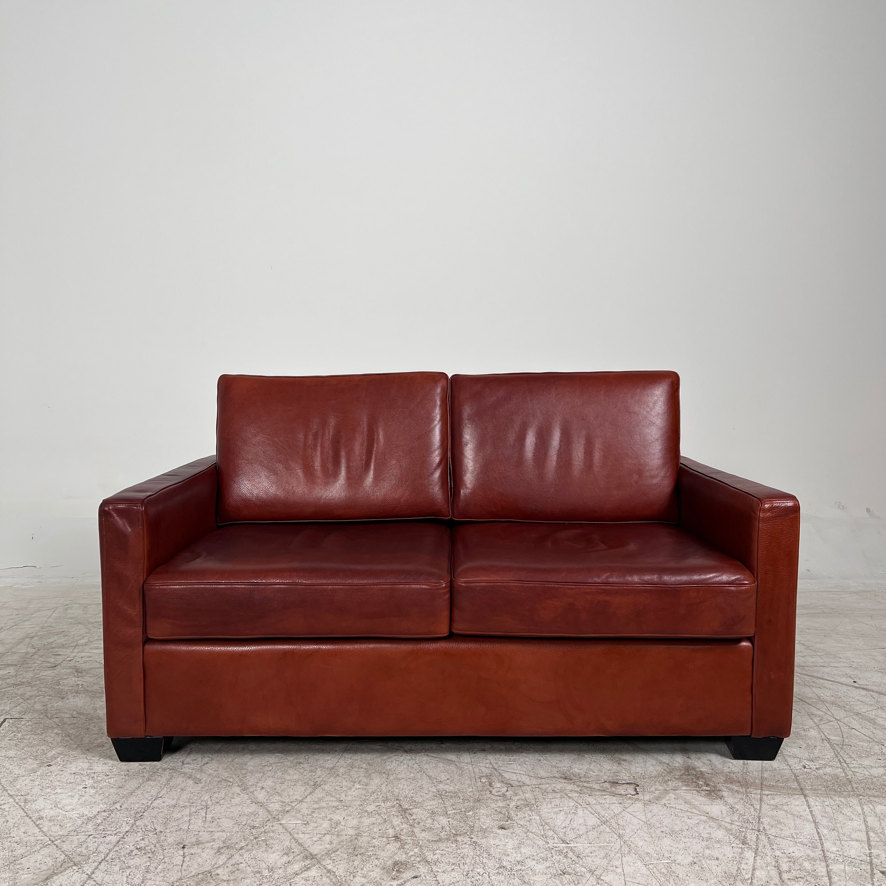 High end Italian Leather loveseat. Genuine leather 2 seater sofa couch. delivery available