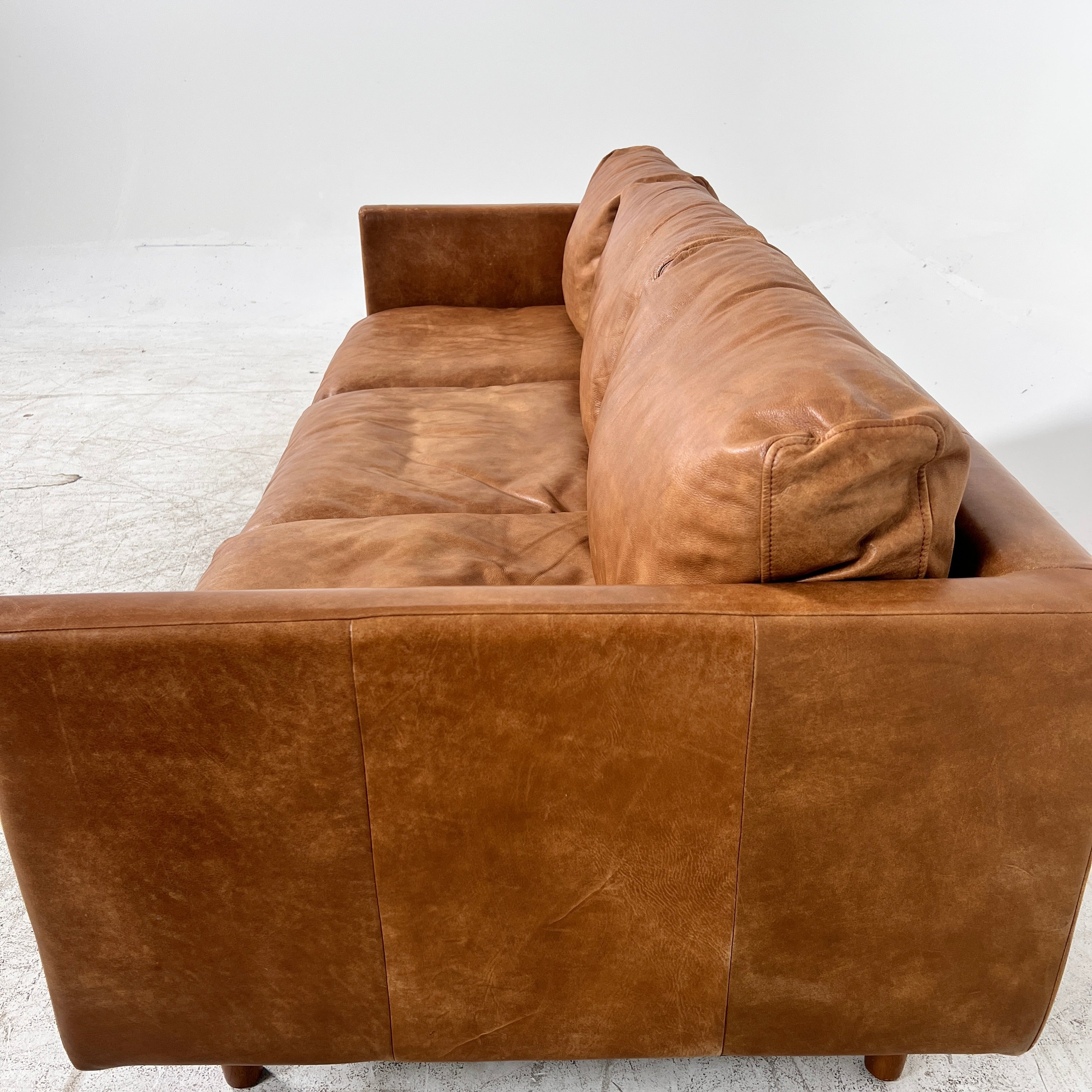 Article Nirvana Leather Sofa. 3 seater Distressed leather couch. Delivery available