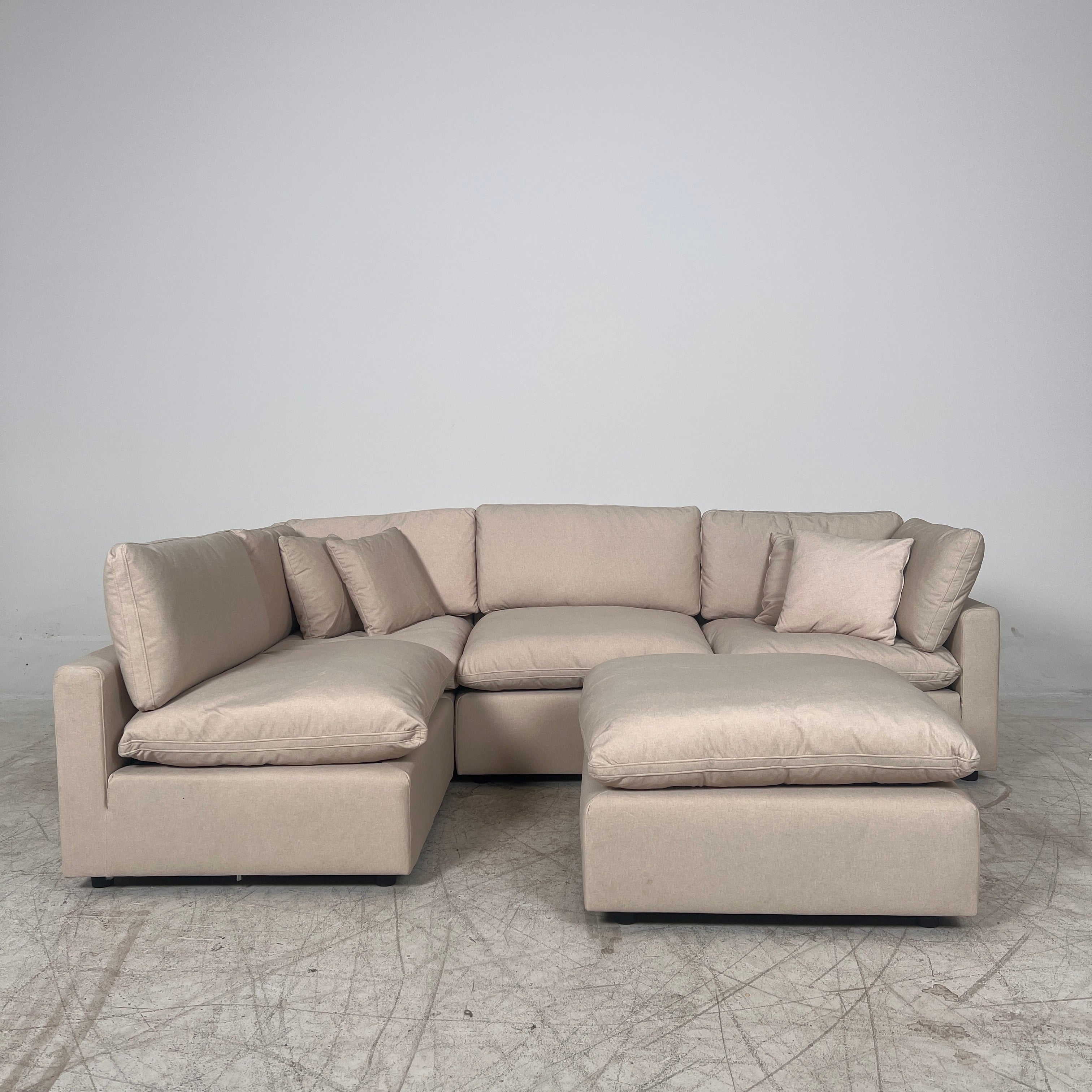 CasaBella Nessa cloud sectional. Modular L shaped sofa couch. Delivery available