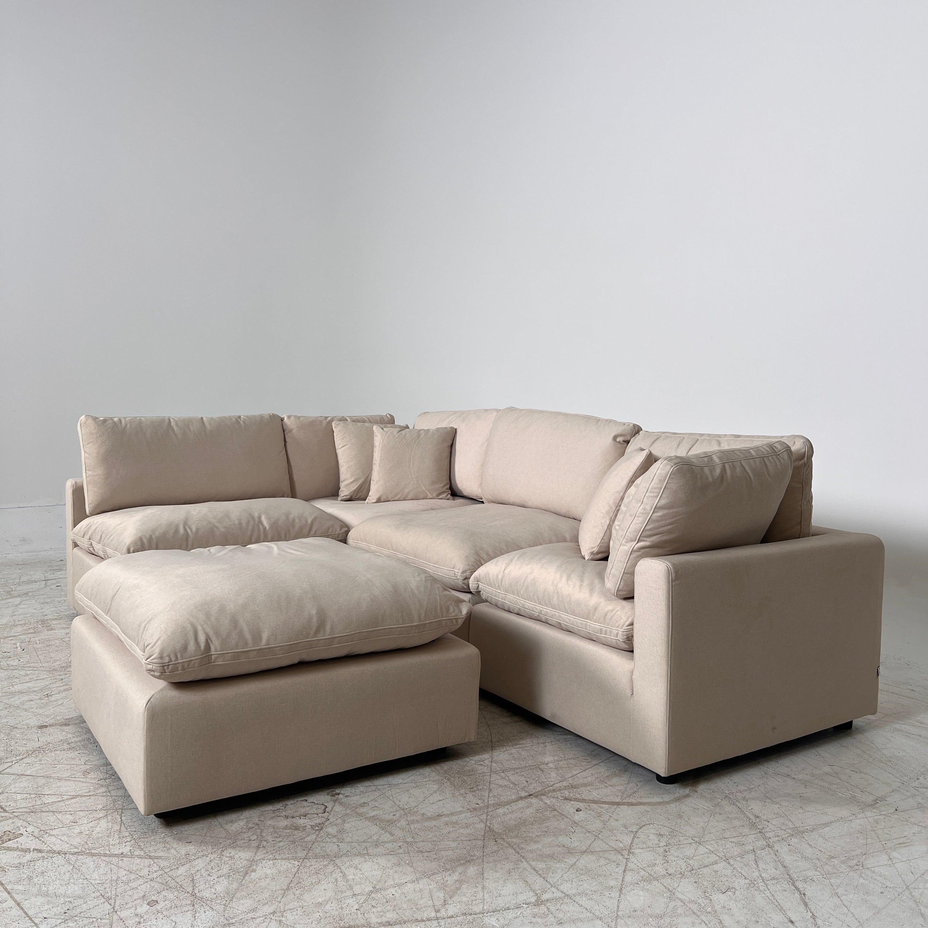 CasaBella Nessa cloud sectional. Modular L shaped sofa couch. Delivery available
