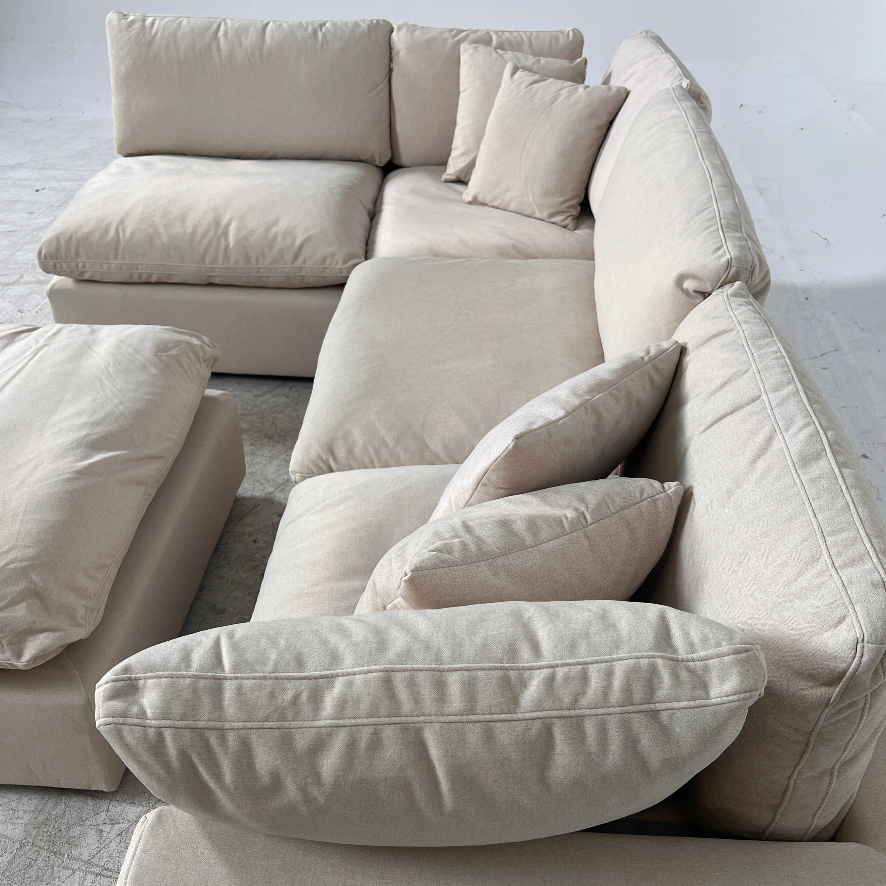 CasaBella Nessa cloud sectional. Modular L shaped sofa couch. Delivery available