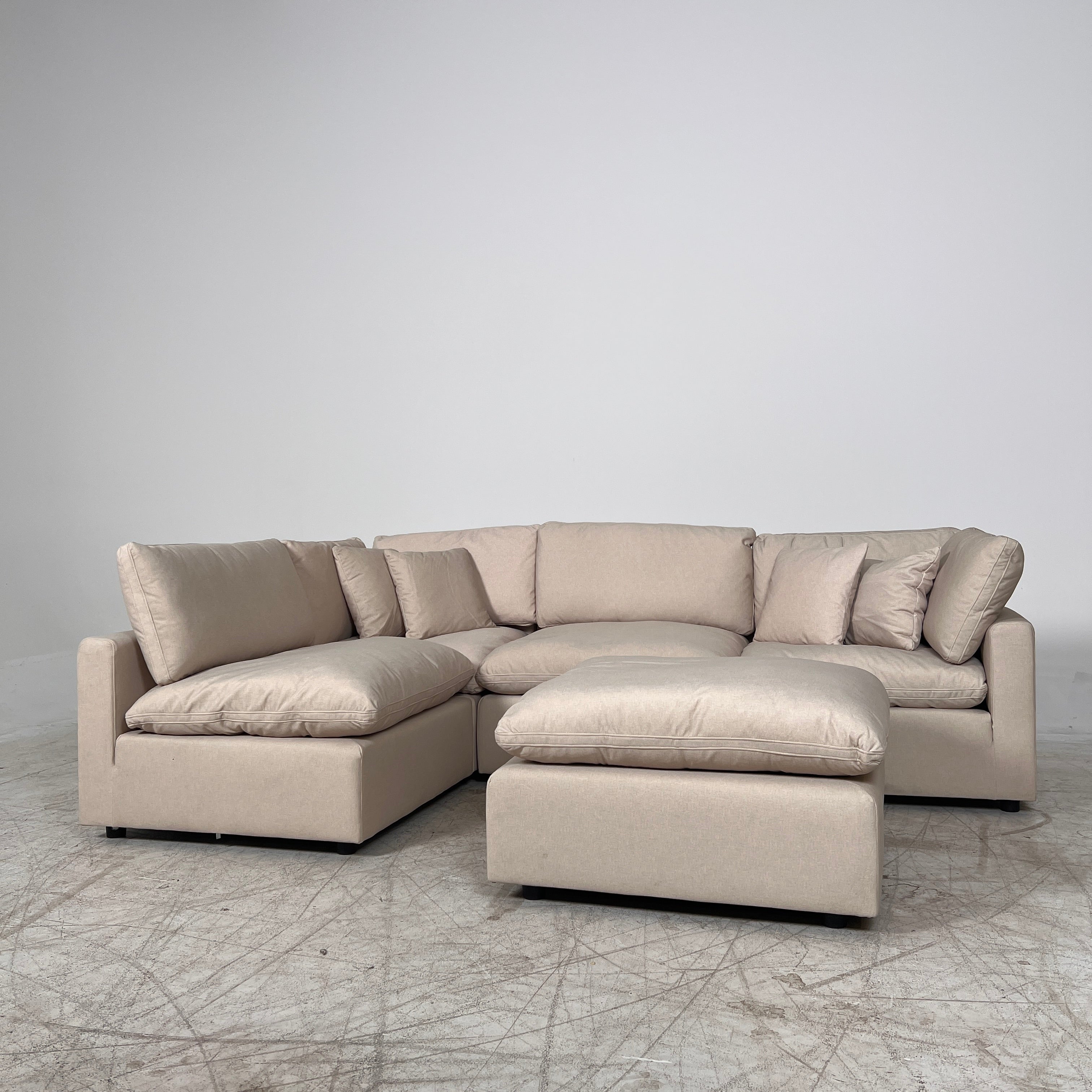 CasaBella Nessa cloud sectional. Modular L shaped sofa couch. Delivery available