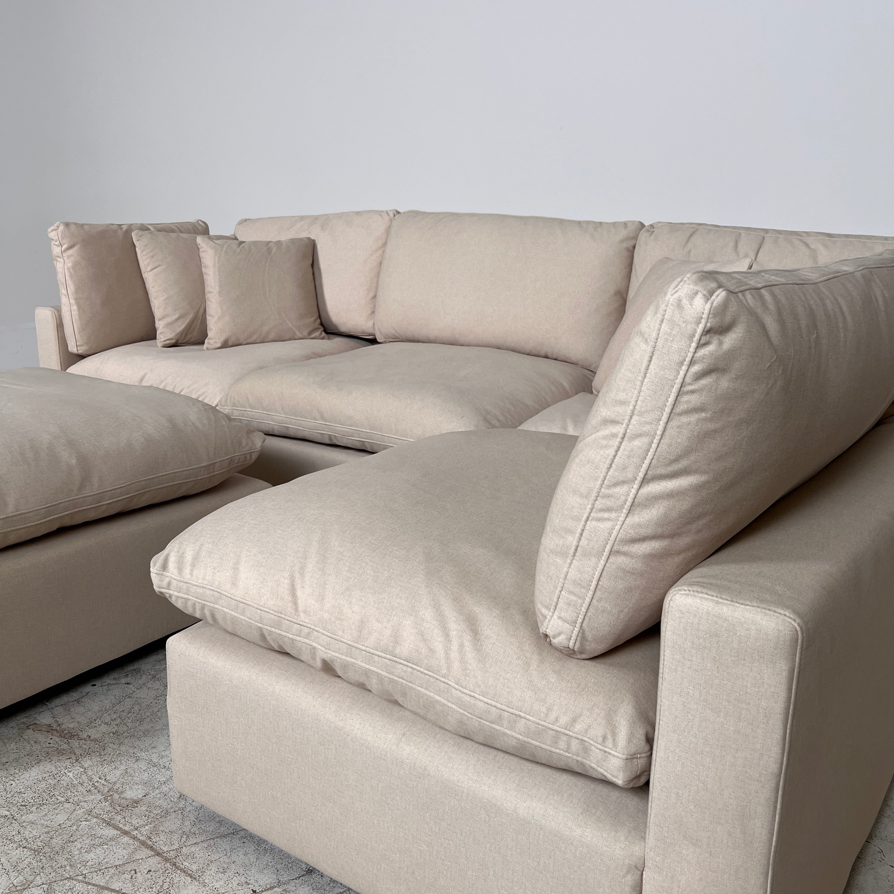 CasaBella Nessa cloud sectional. Modular L shaped sofa couch. Delivery available