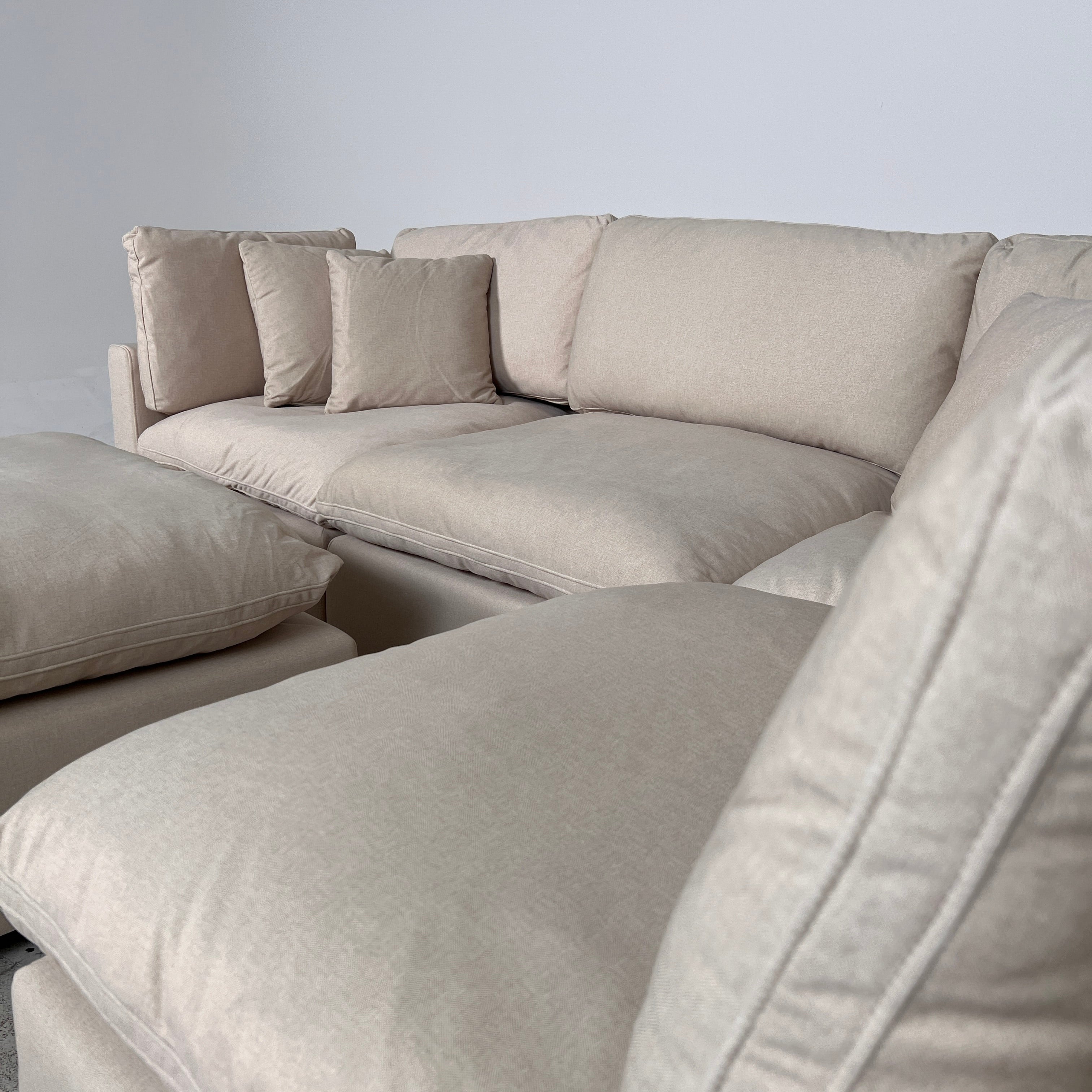 CasaBella Nessa cloud sectional. Modular L shaped sofa couch. Delivery available