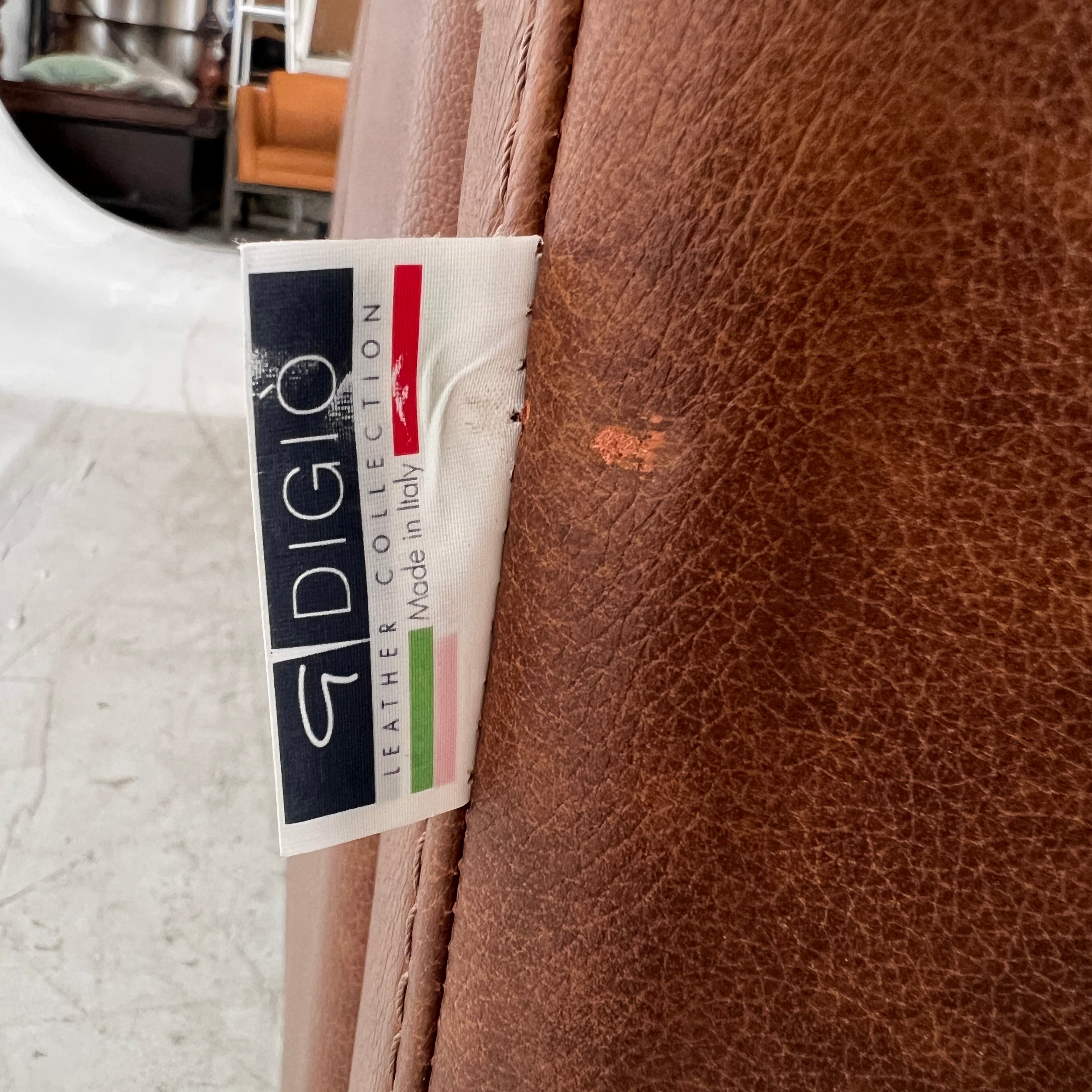 Digio Italian sofa. 3 seater real leather couch. Delivery available
