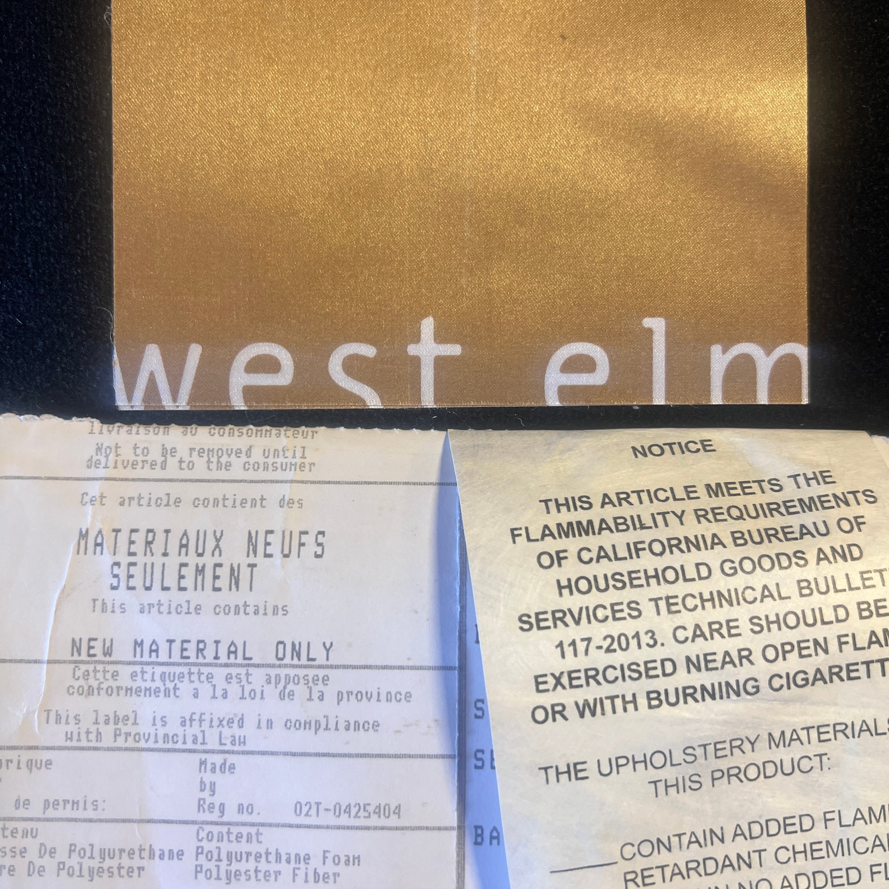 West Elm Harmony 92" sofa. High End leather Couch. Delivery available