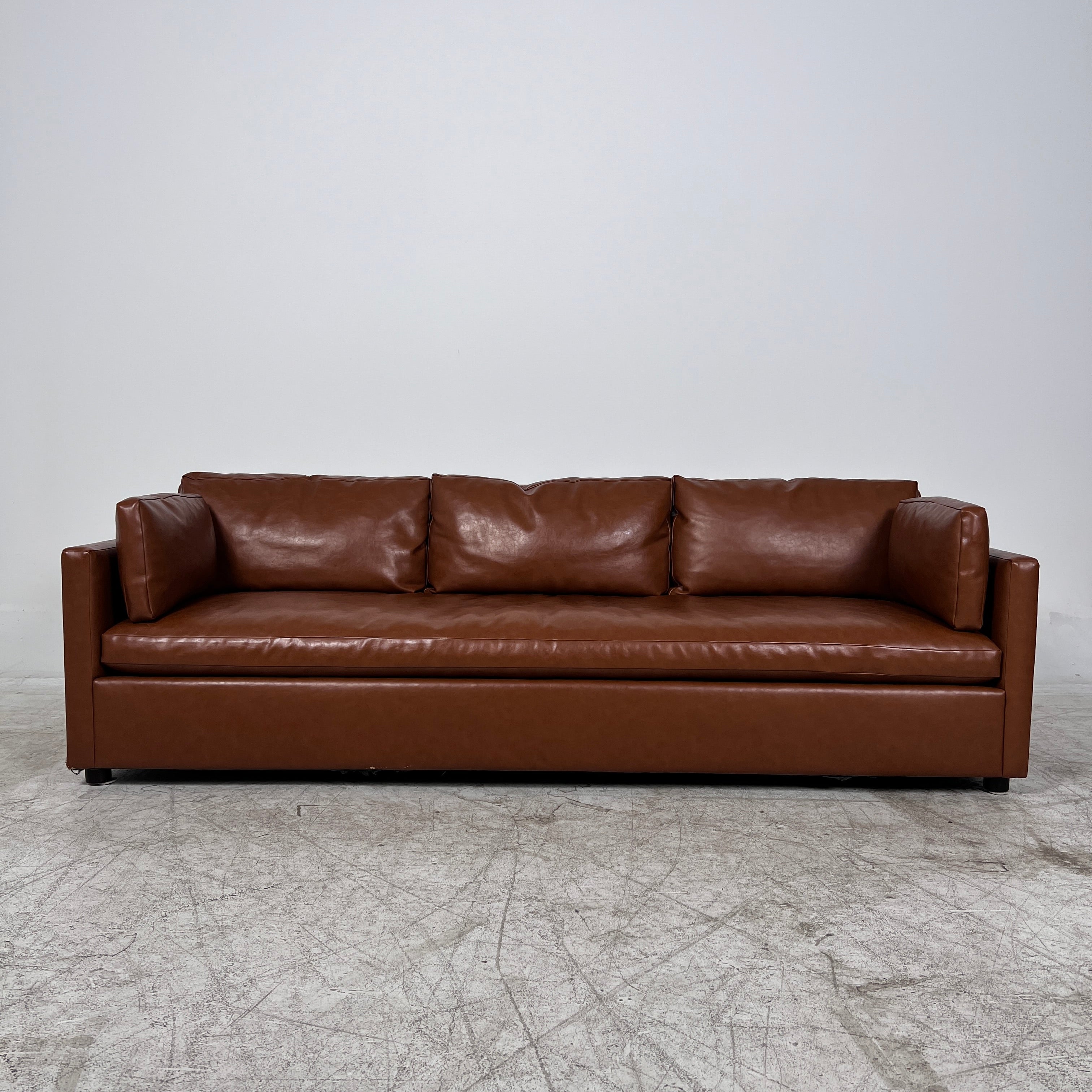 West Elm Harmony 92" sofa. High End leather Couch. Delivery available