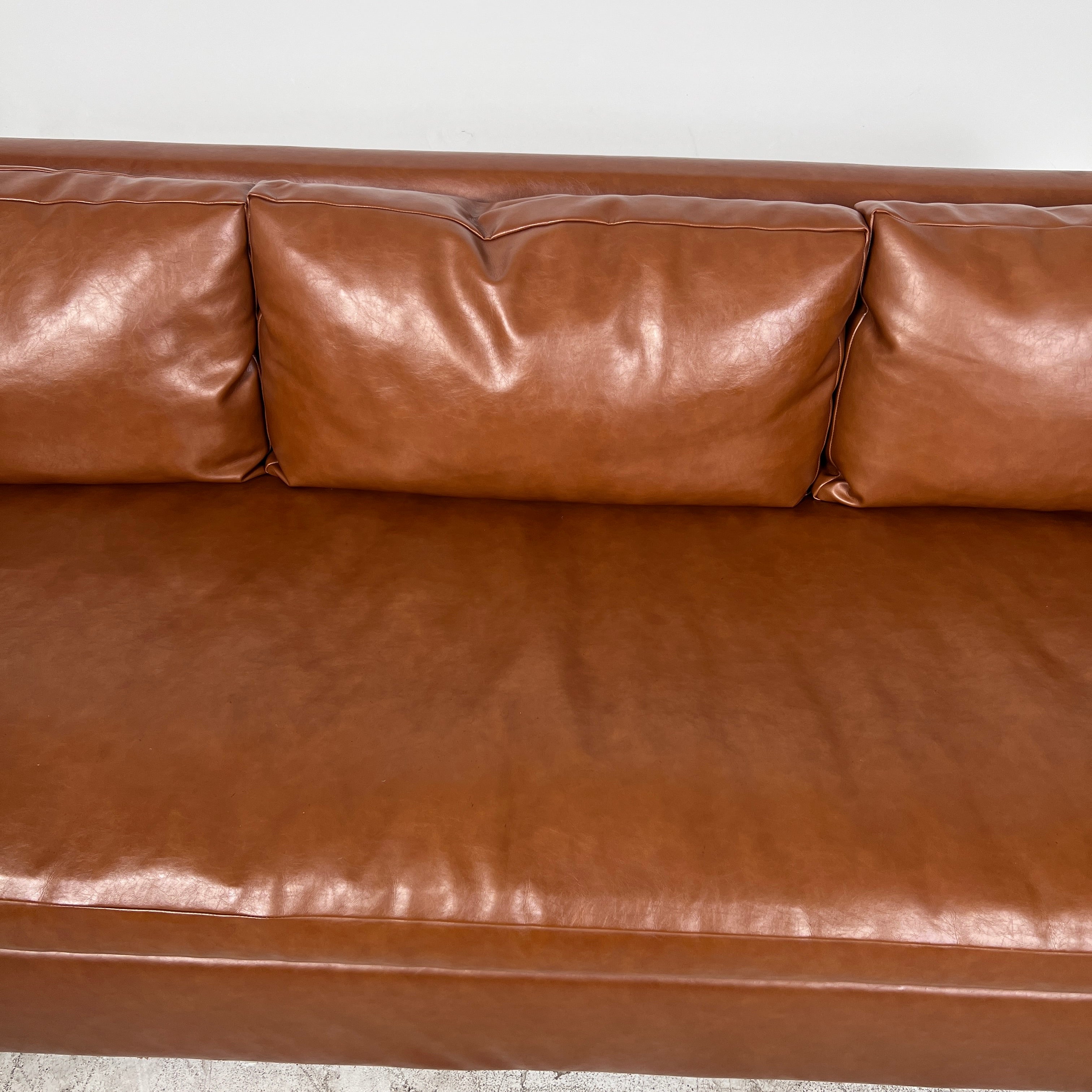 West Elm Harmony 92" sofa. High End leather Couch. Delivery available