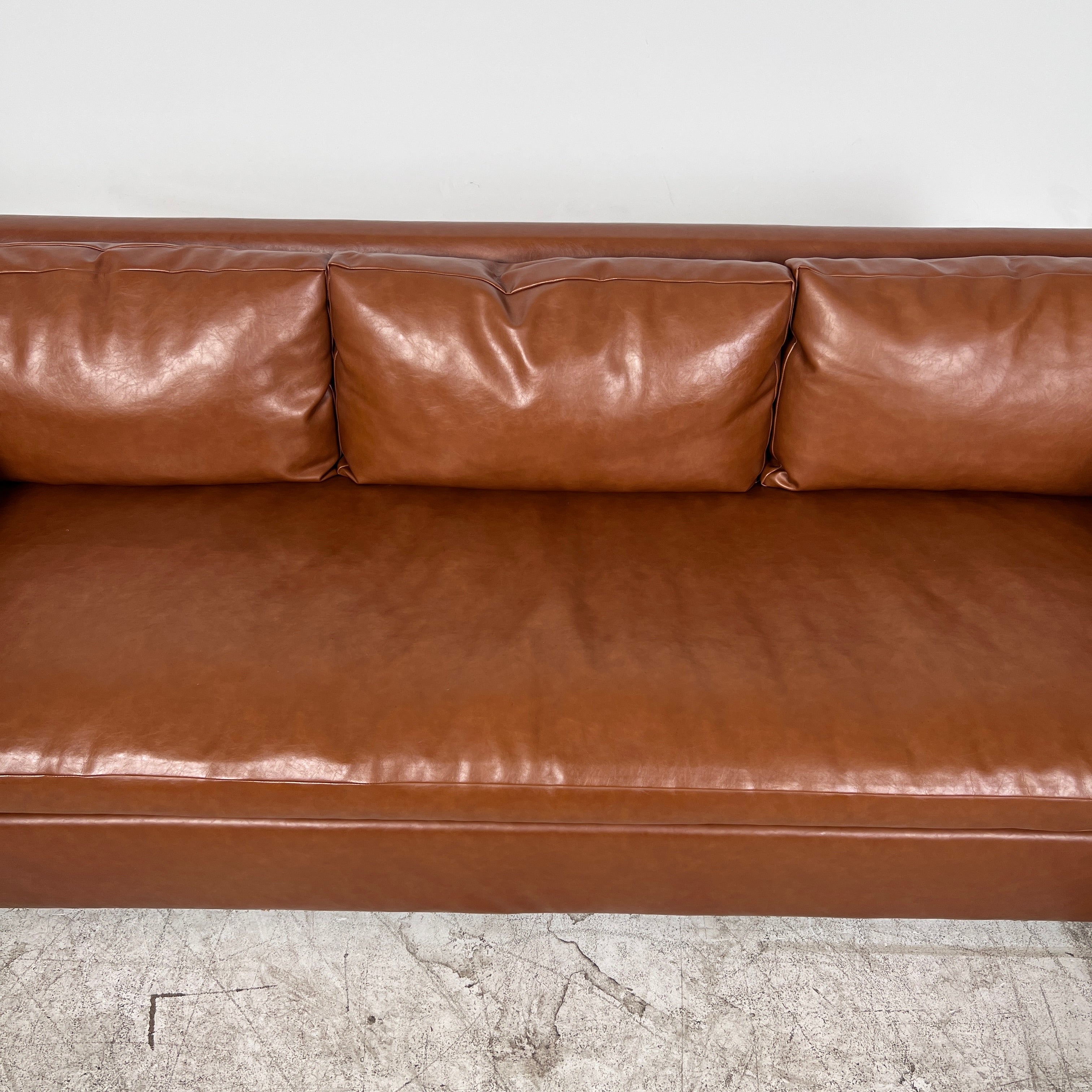 West Elm Harmony 92" sofa. High End leather Couch. Delivery available
