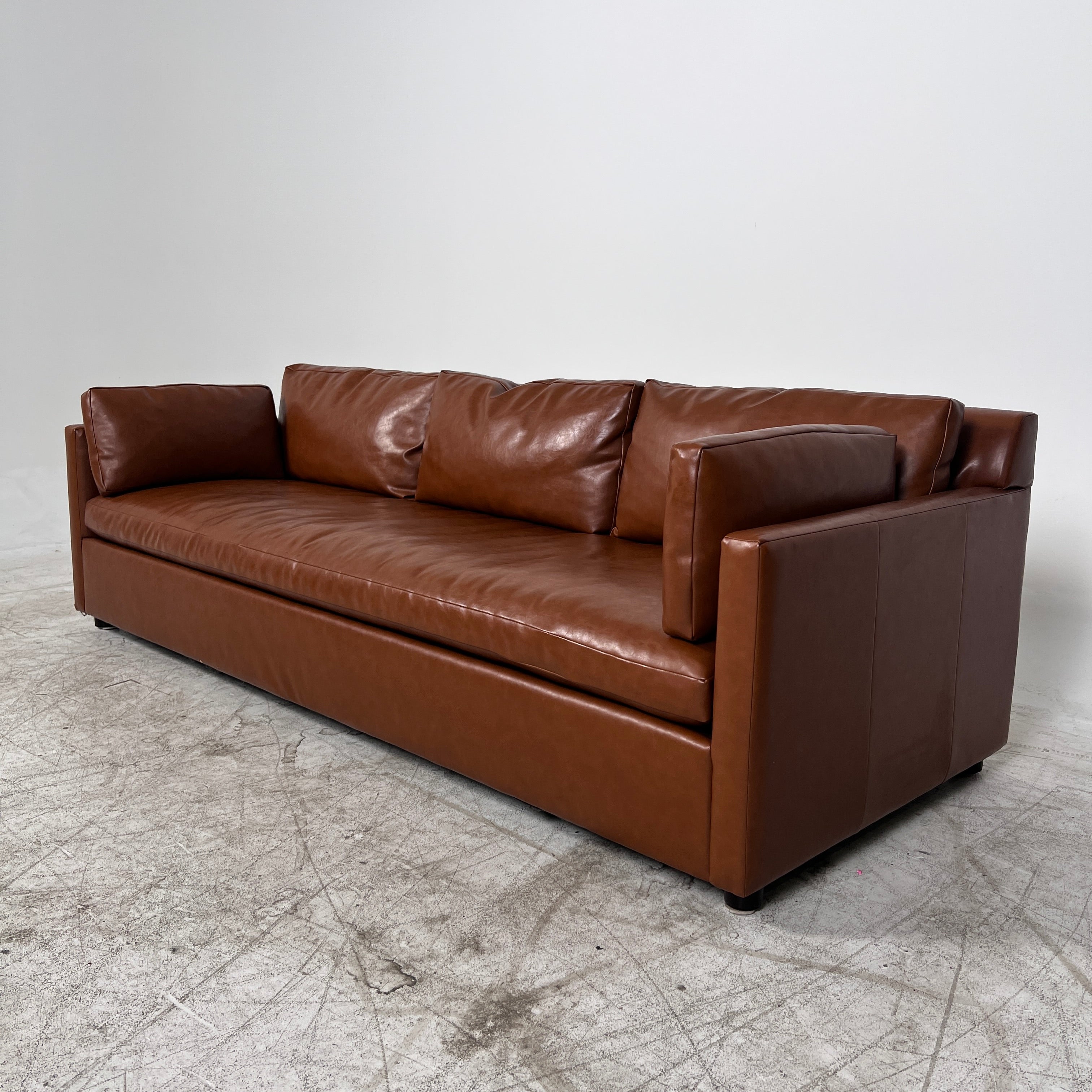 West Elm Harmony 92" sofa. High End leather Couch. Delivery available