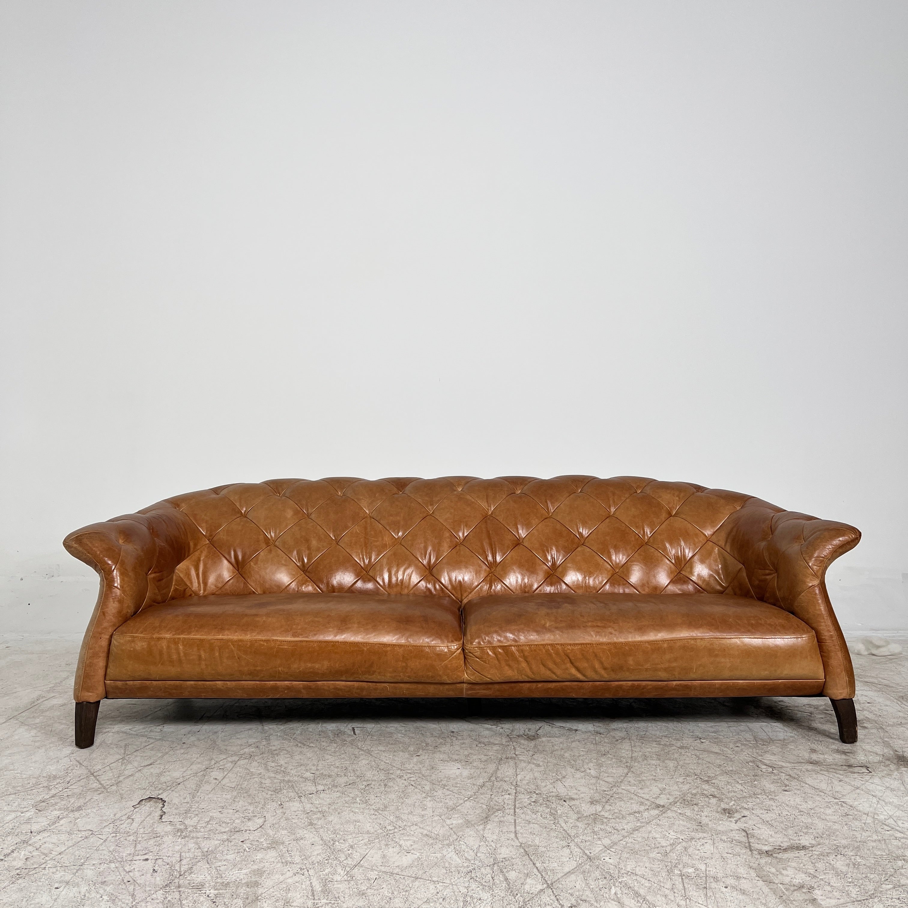 Sofa + Chaise sofa set. MCM leather 3 seater couch + Lounge. Delivery available