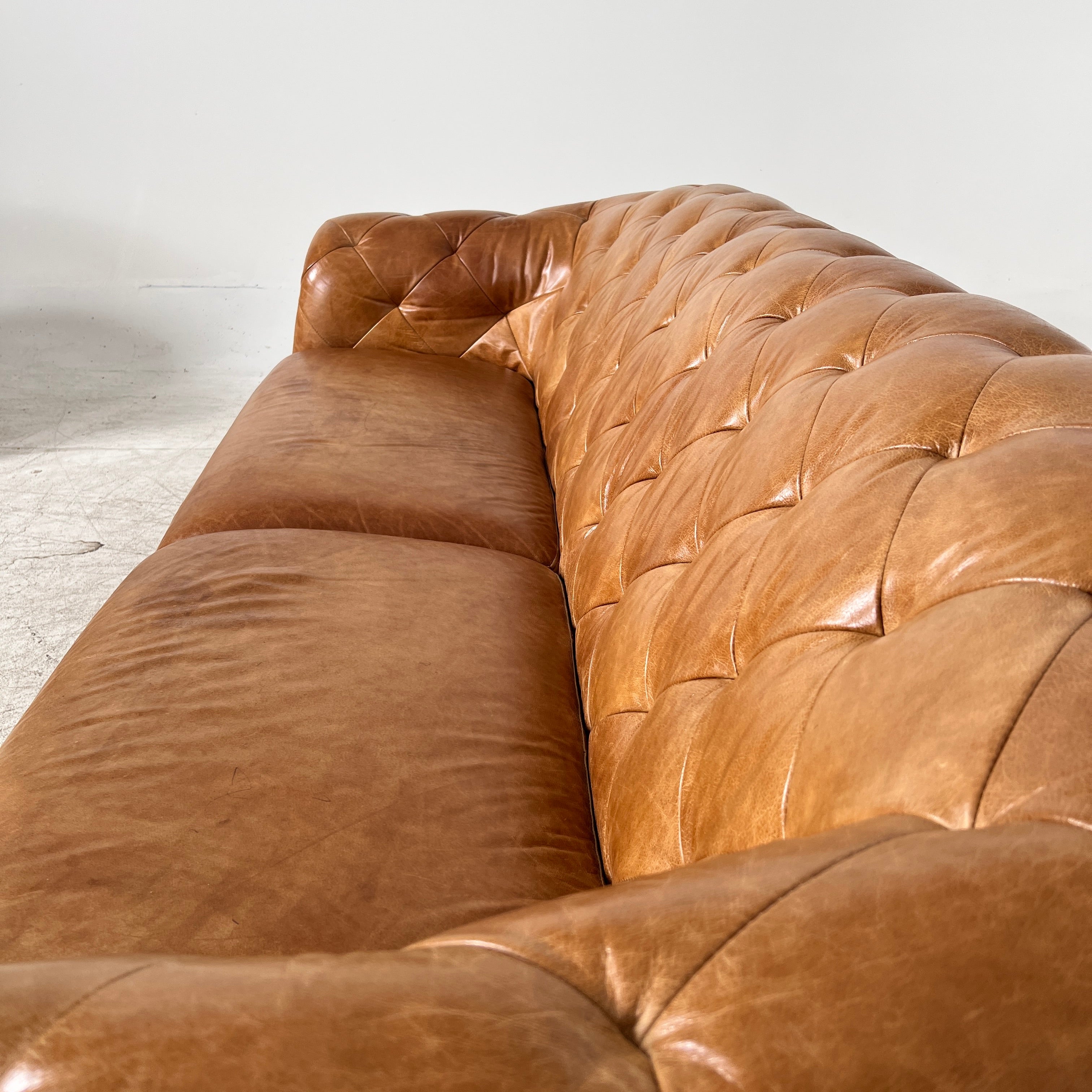Sofa + Chaise sofa set. MCM leather 3 seater couch + Lounge. Delivery available