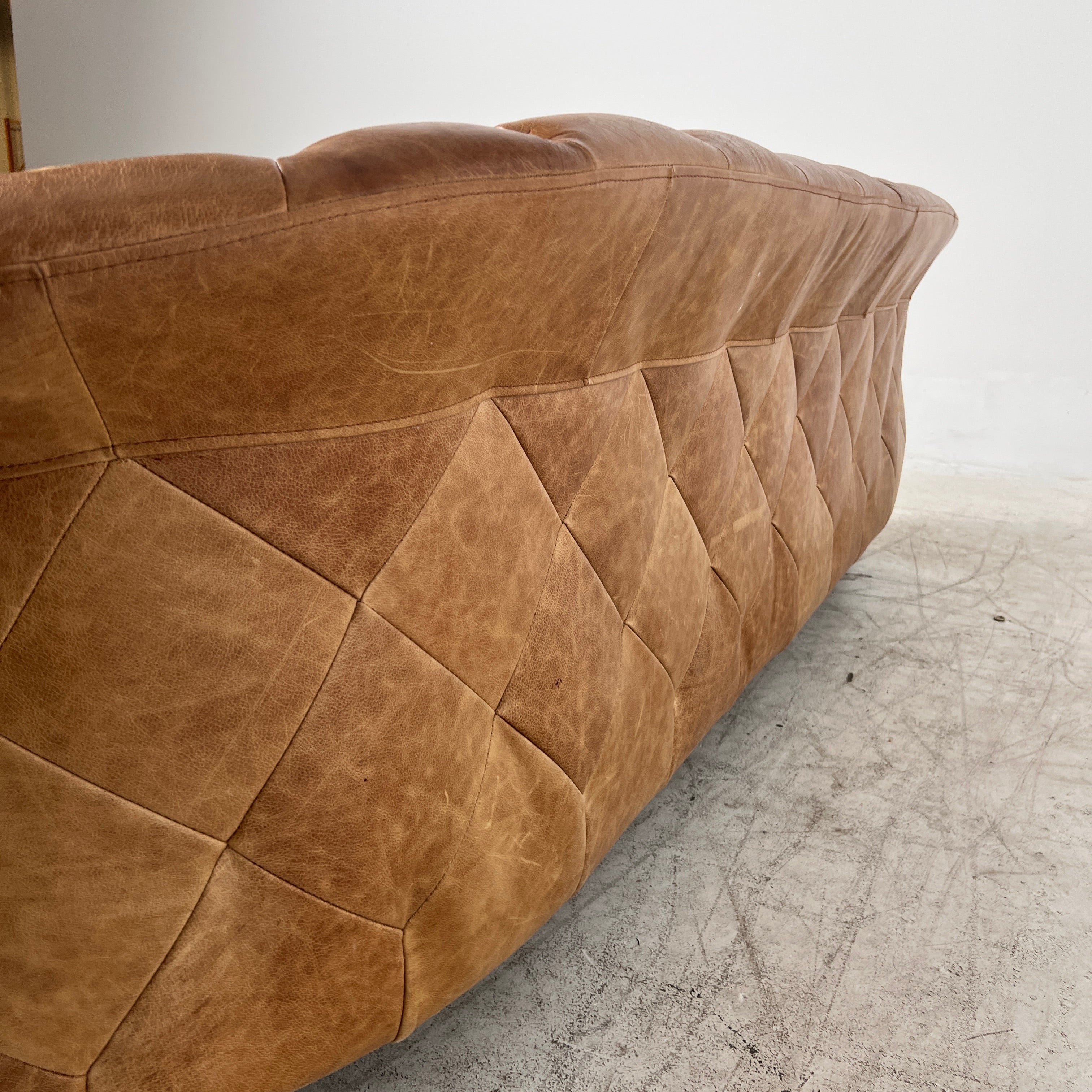 Sofa + Chaise sofa set. MCM leather 3 seater couch + Lounge. Delivery available