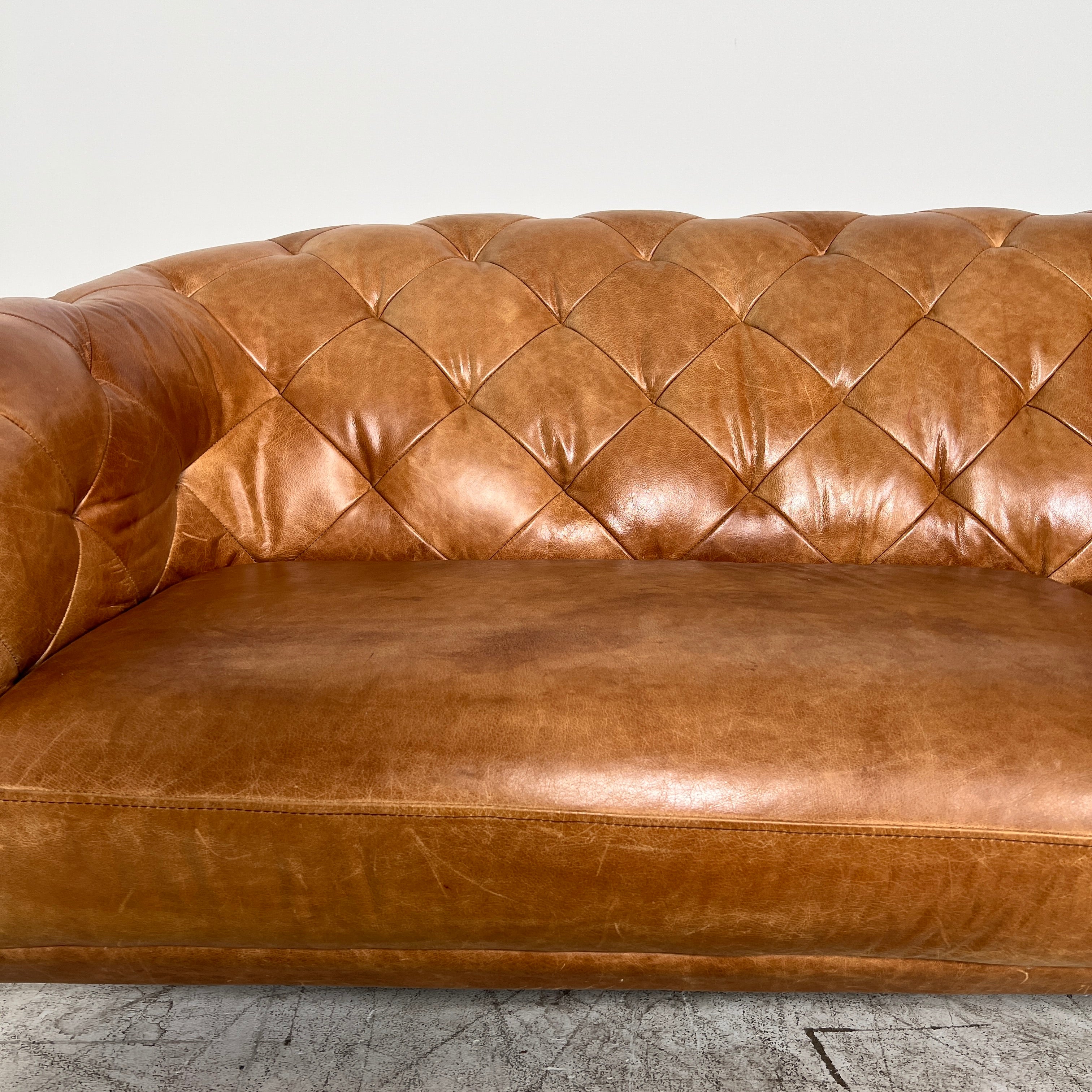 Sofa + Chaise sofa set. MCM leather 3 seater couch + Lounge. Delivery available