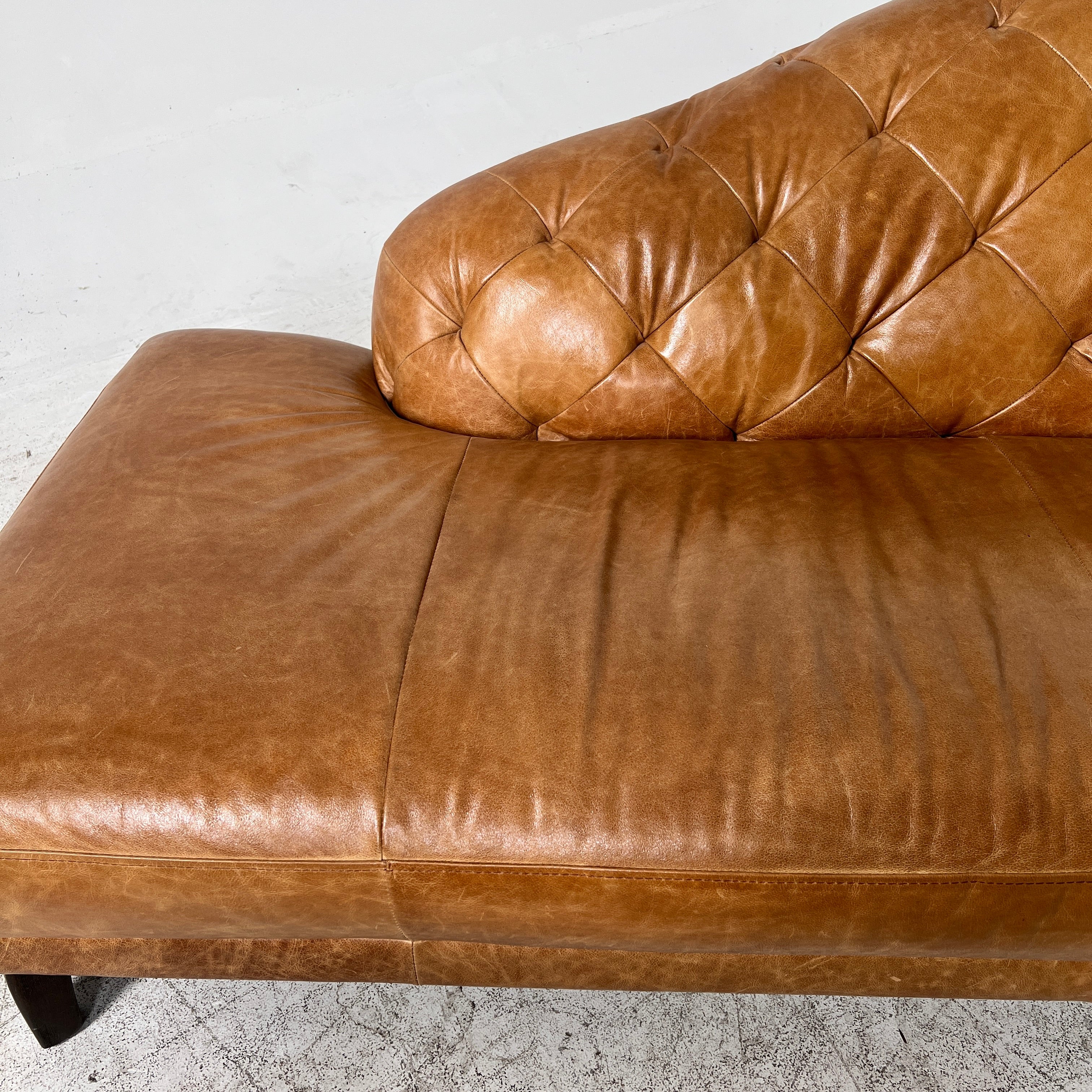 Sofa + Chaise sofa set. MCM leather 3 seater couch + Lounge. Delivery available