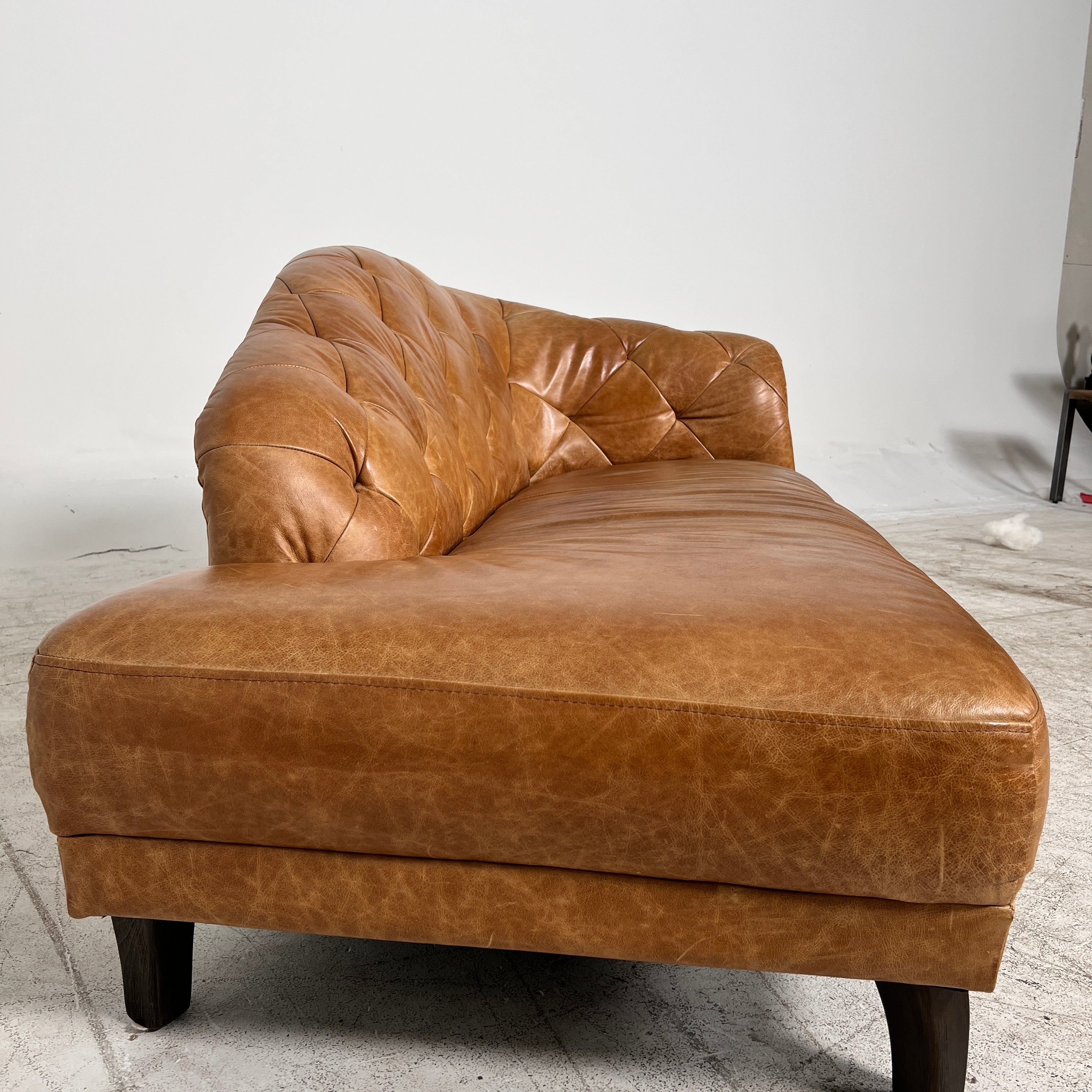 Sofa + Chaise sofa set. MCM leather 3 seater couch + Lounge. Delivery available