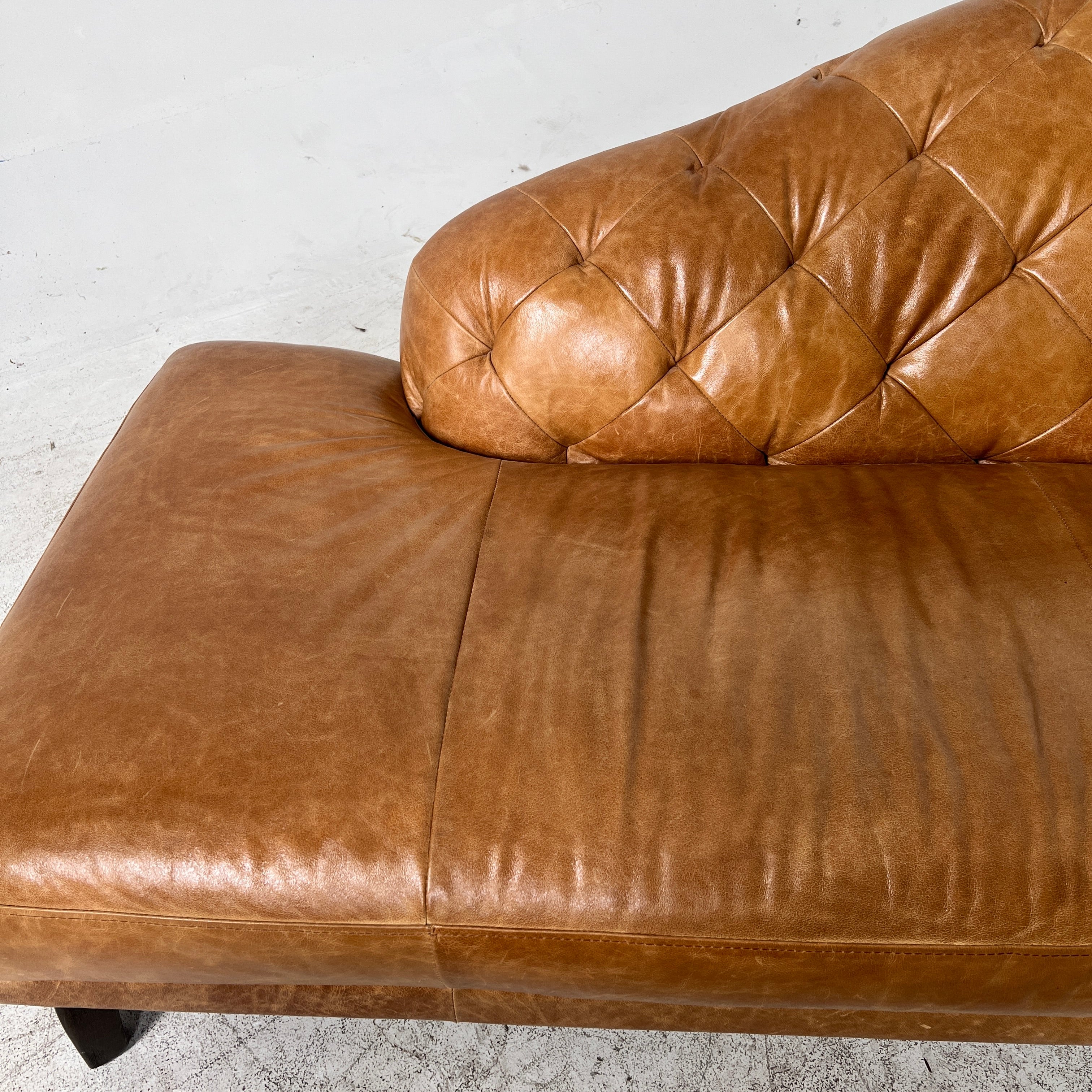 Sofa + Chaise sofa set. MCM leather 3 seater couch + Lounge. Delivery available