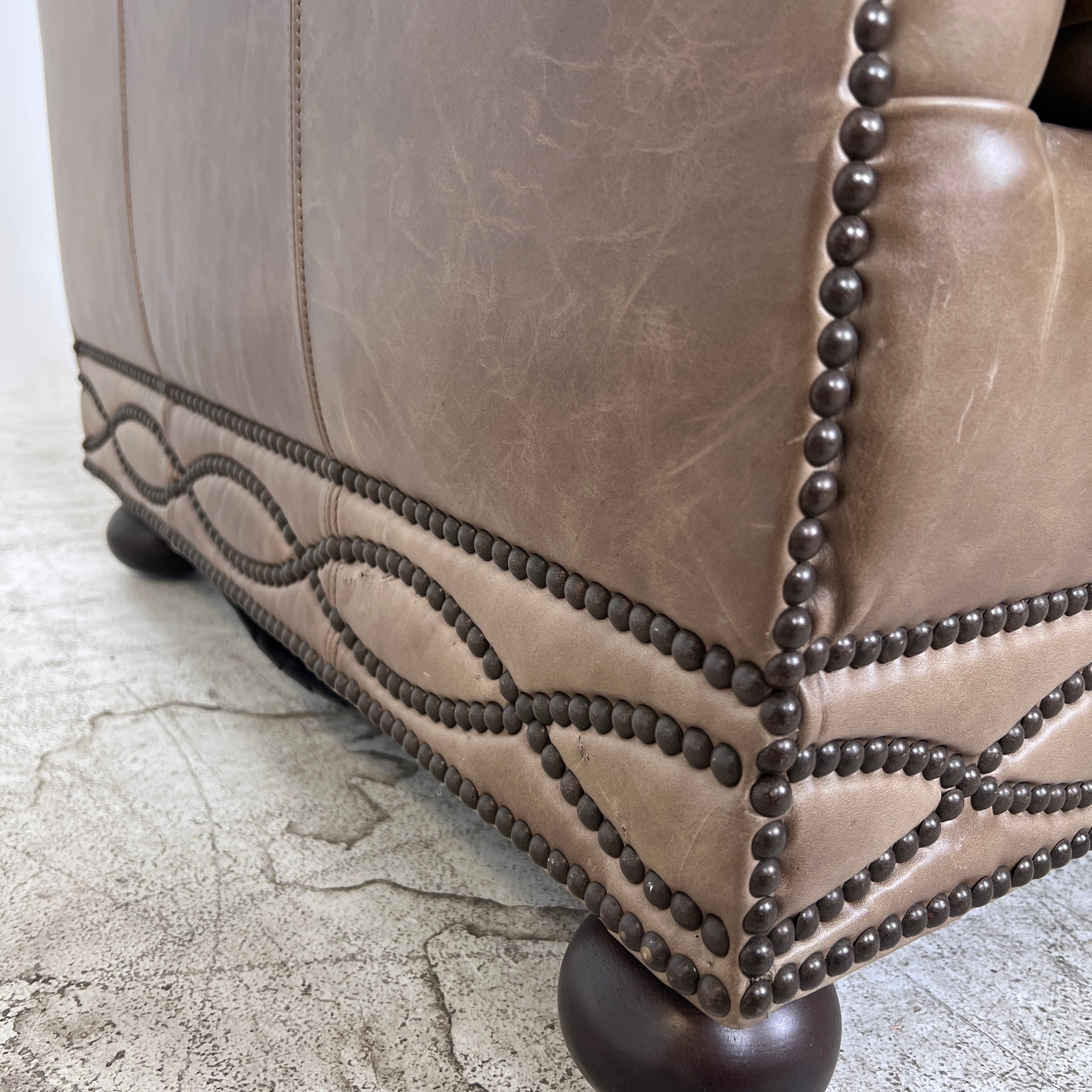 Bernhardt Wingback leather Chair. Mid century modern nailhead armchair. delivery available