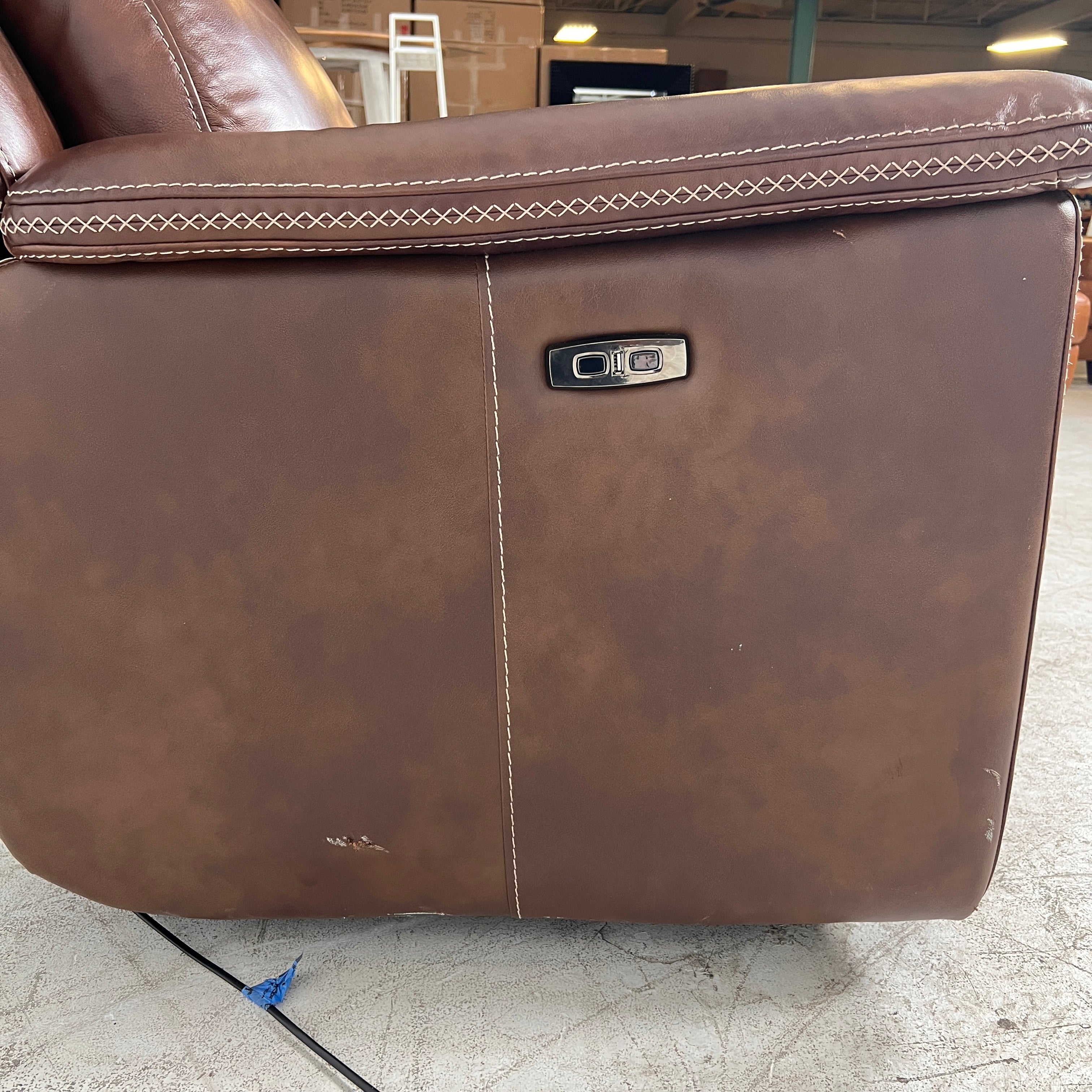 Power Recliner leather Chair. Electric reclining chair. Delivery available.