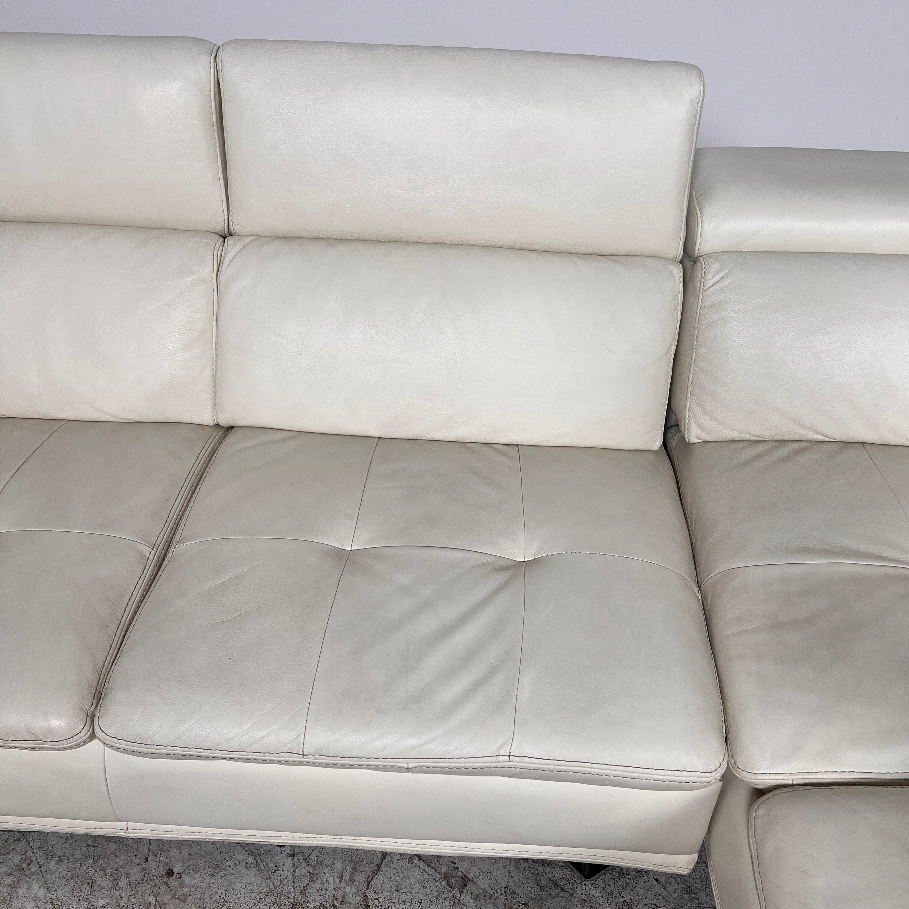Scan Design Leather sectional. L shaped sofa couch. Delivery available