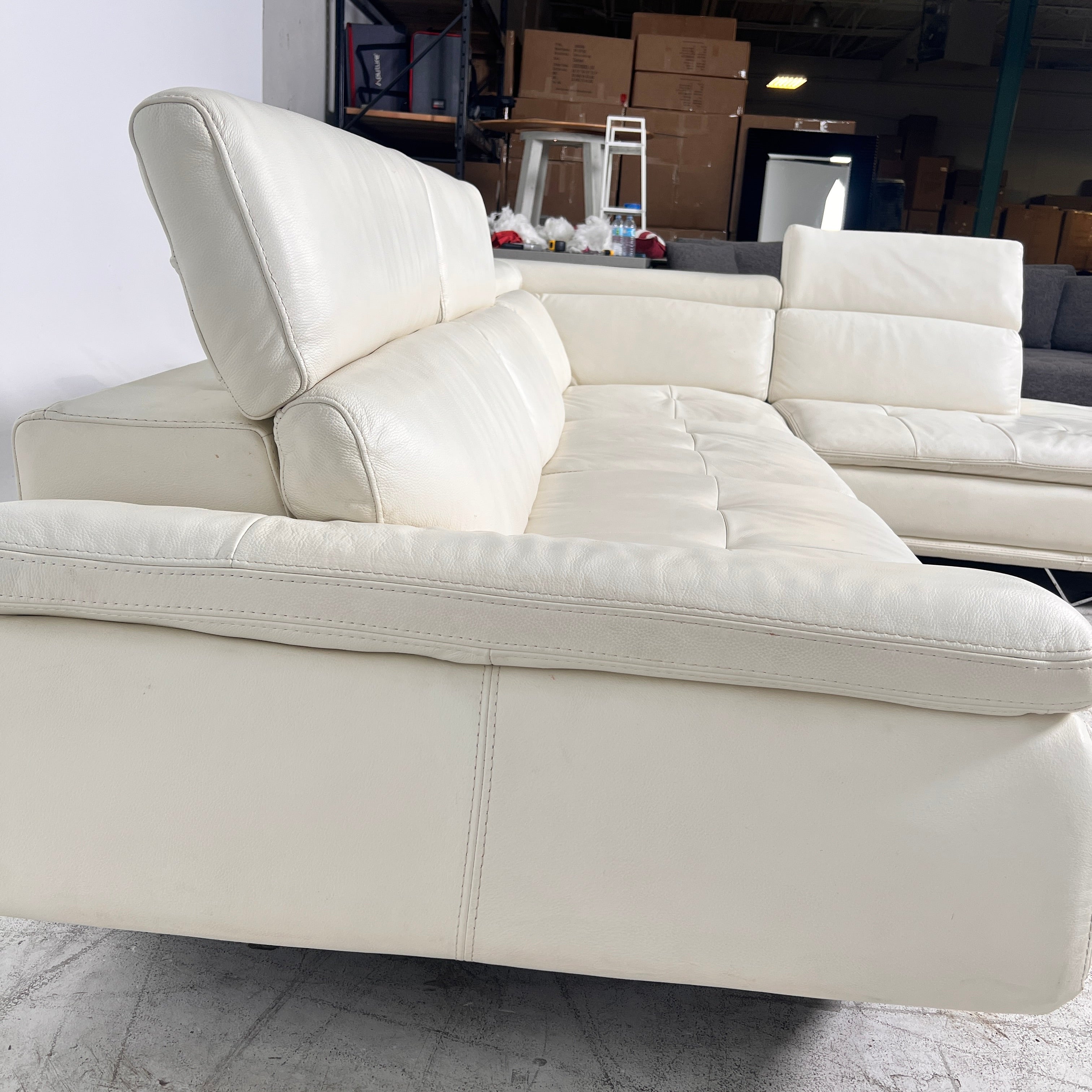 Scan Design Leather sectional. L shaped sofa couch. Delivery available