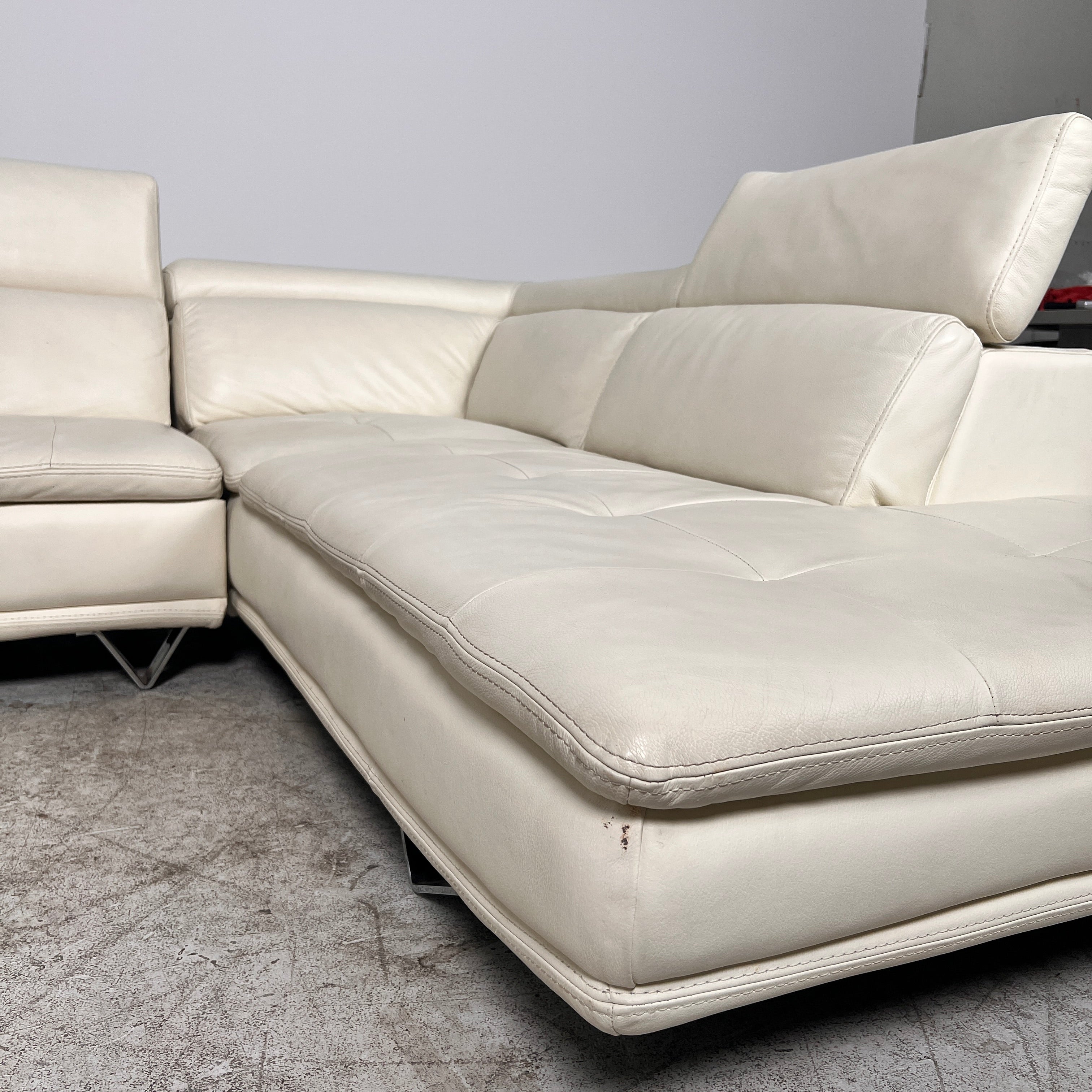 Scan Design Leather sectional. L shaped sofa couch. Delivery available
