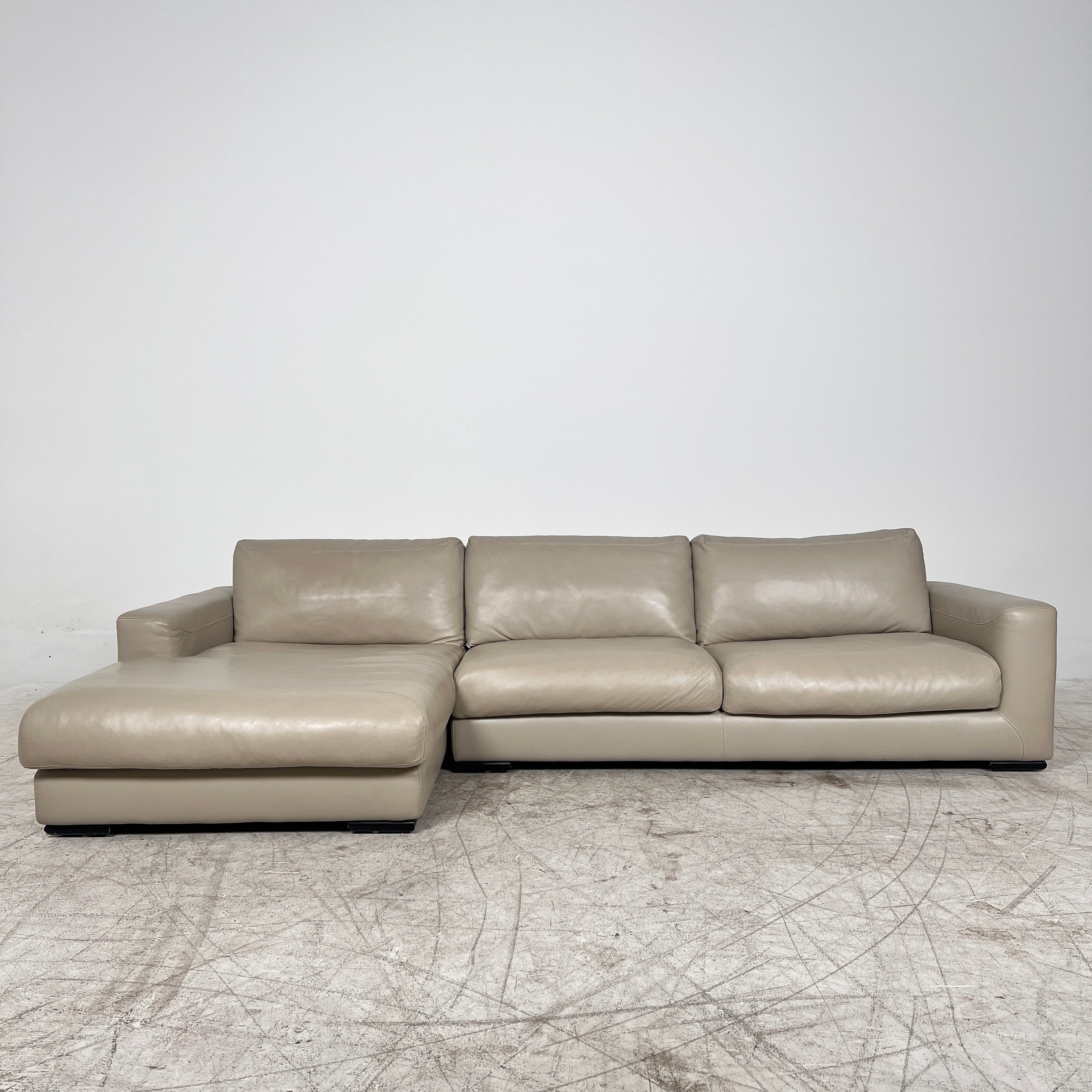 Buttercup Leather L shaped sofa couch. High End sofa couch. delivery available