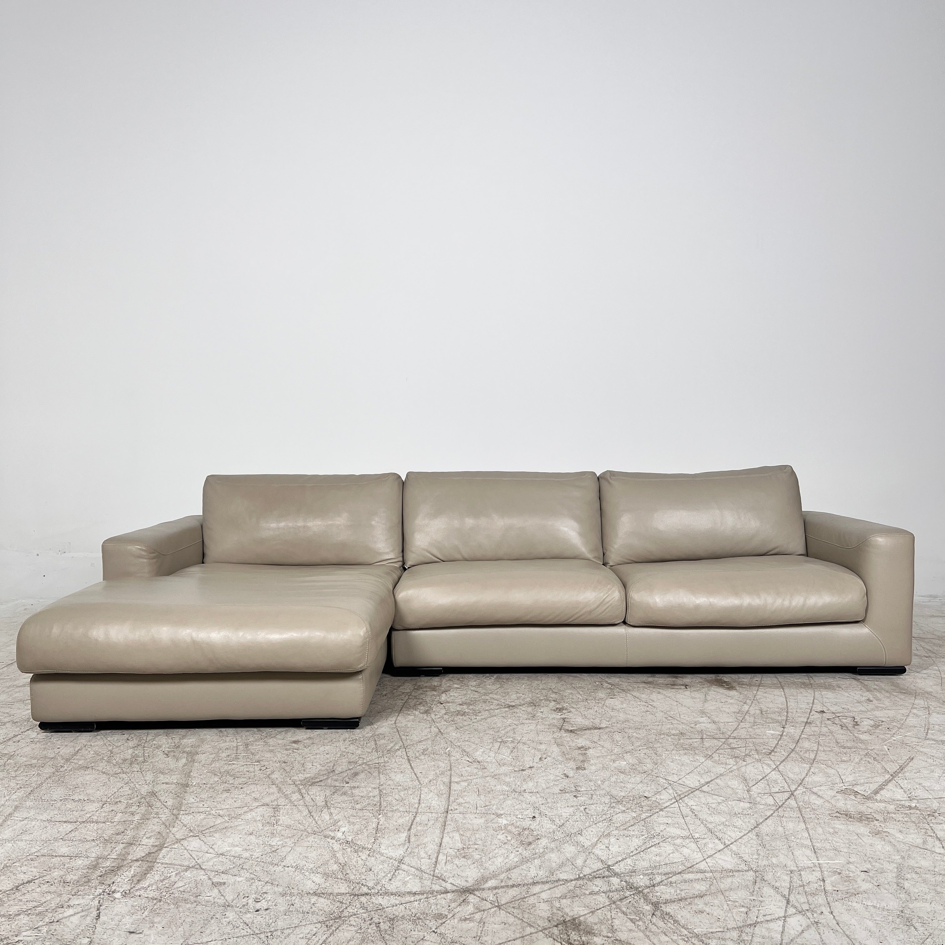 Buttercup Leather L shaped sofa couch. High End sofa couch. delivery available